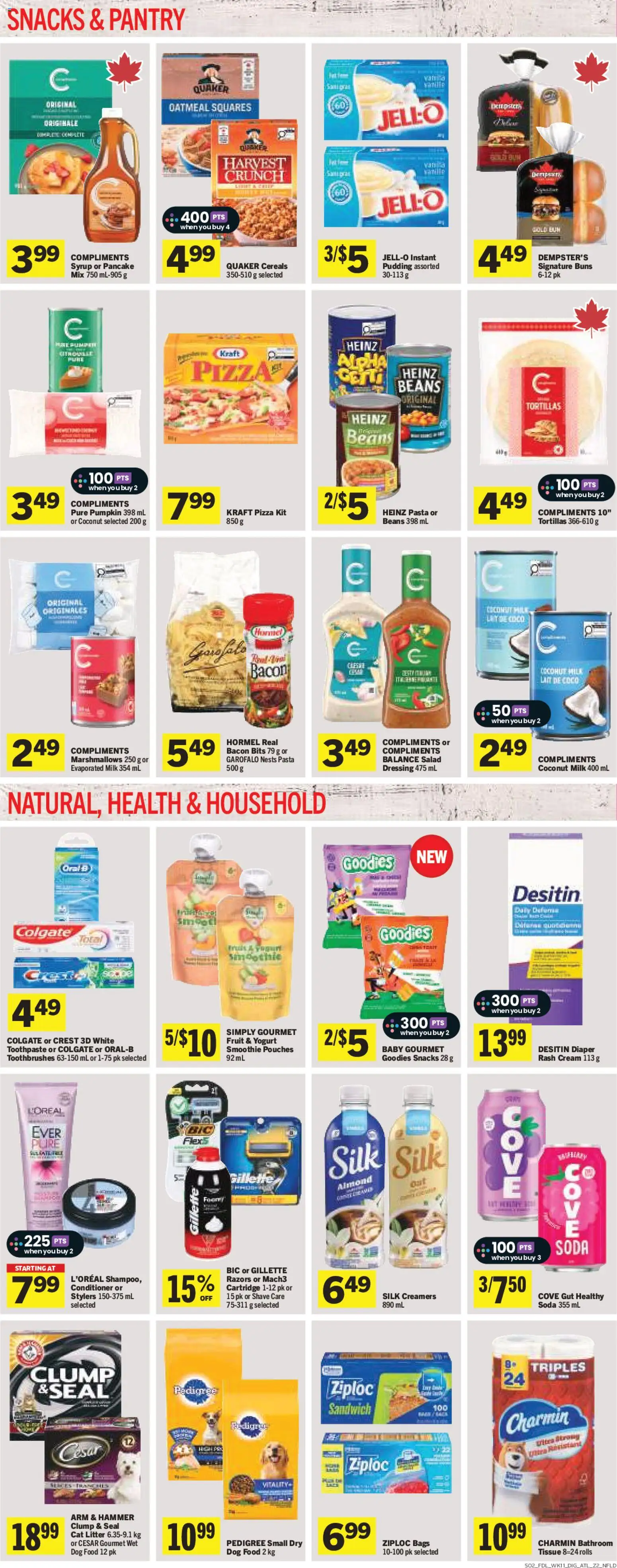 Foodland flyer valid from Jul 9, 2026 | Page: 6 | Products: Pasta, Toothpaste, Pumpkin, Pizza