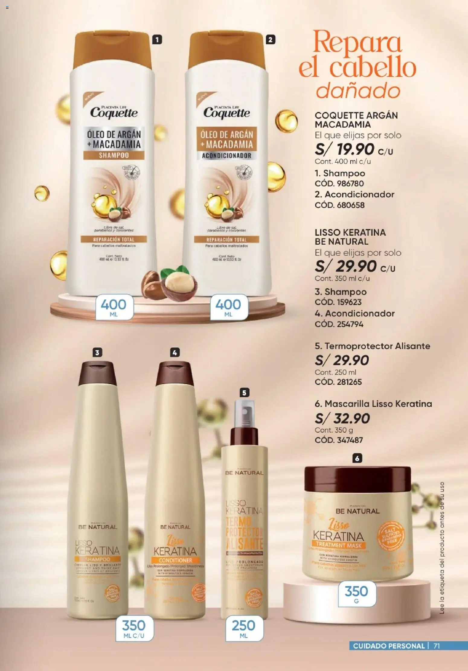 Catálogo Azzorti válido desde 20/09/2026 | Página: 71 | Productos: Shampoo, Acondicionador