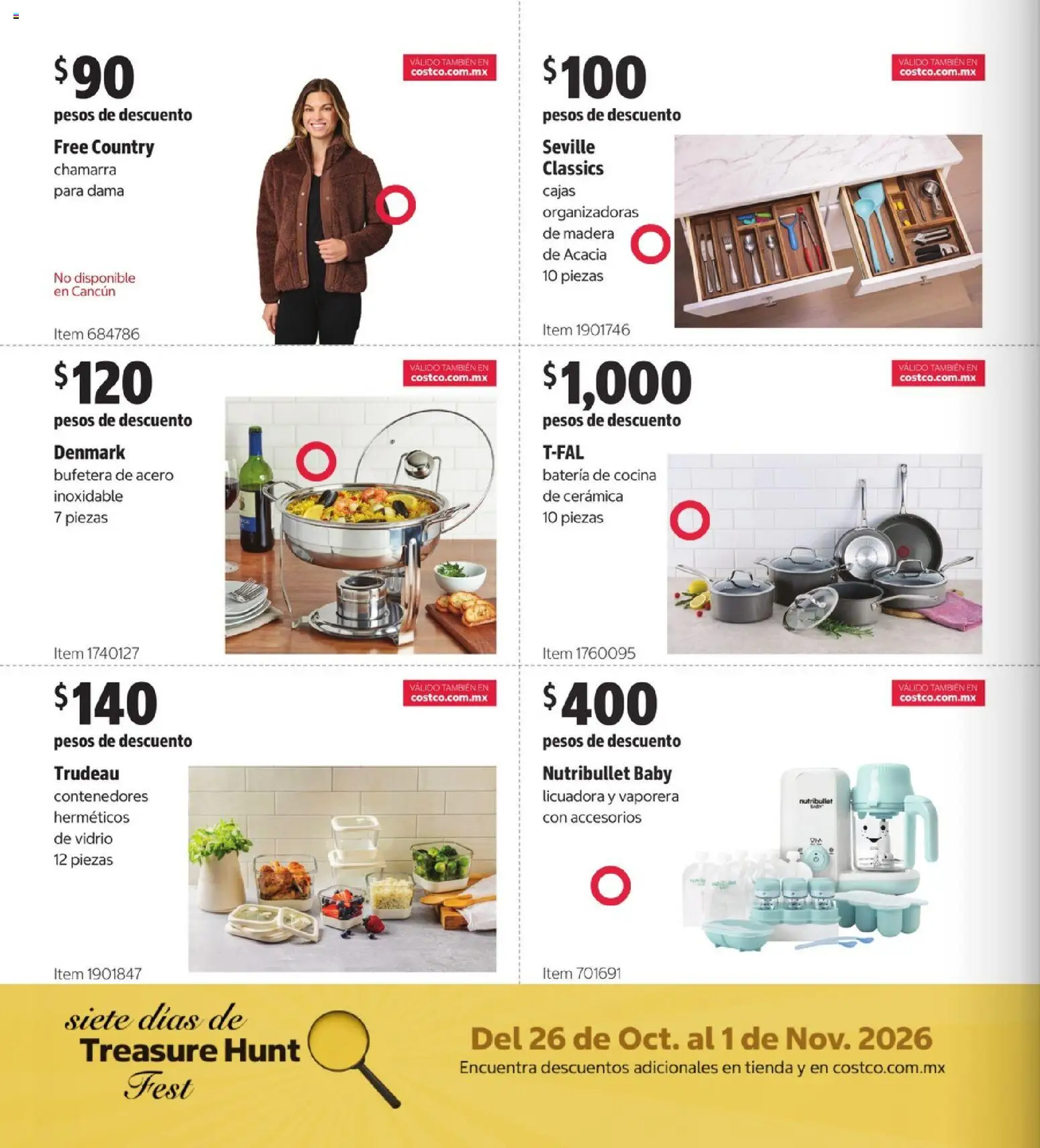 Nuevas ofertas de Costco válidas en toda la República Mexicana desde el 26/10/2026. ¡Encuentra las mejores ofertas en Costco catálogo Teasure Hunt! | Página: 8
