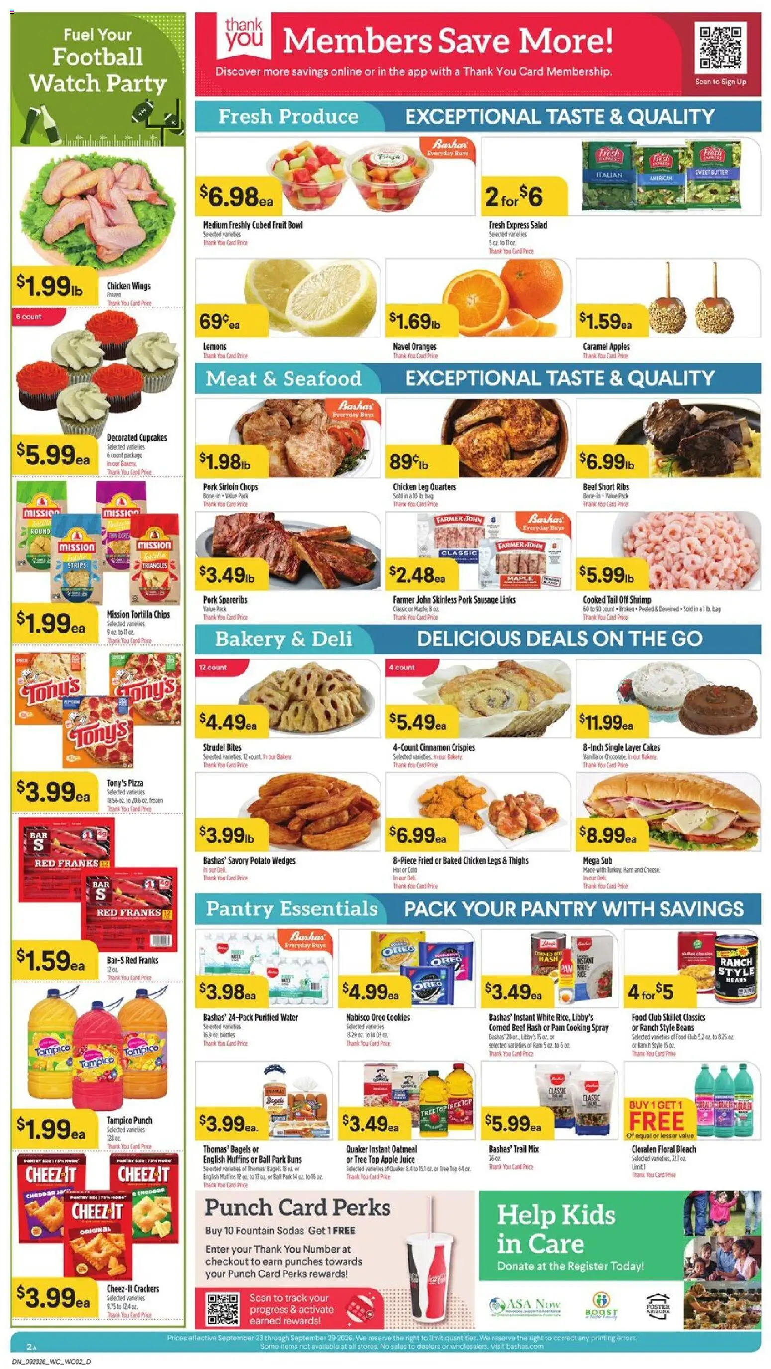Basha's Dine - valid from 09/23/2026 | Page: 2 | Products: Bakery, Chips, Sausage, Beans