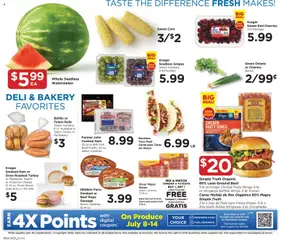 Preview of Food 4 Less weekly ads valid from 07/08/2026 | Page: 6 | Products: Ham, Sausage, Watermelon, Grapes