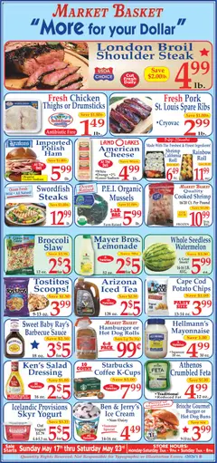 Preview of Market Basket weekly ads valid from 17.05.2026