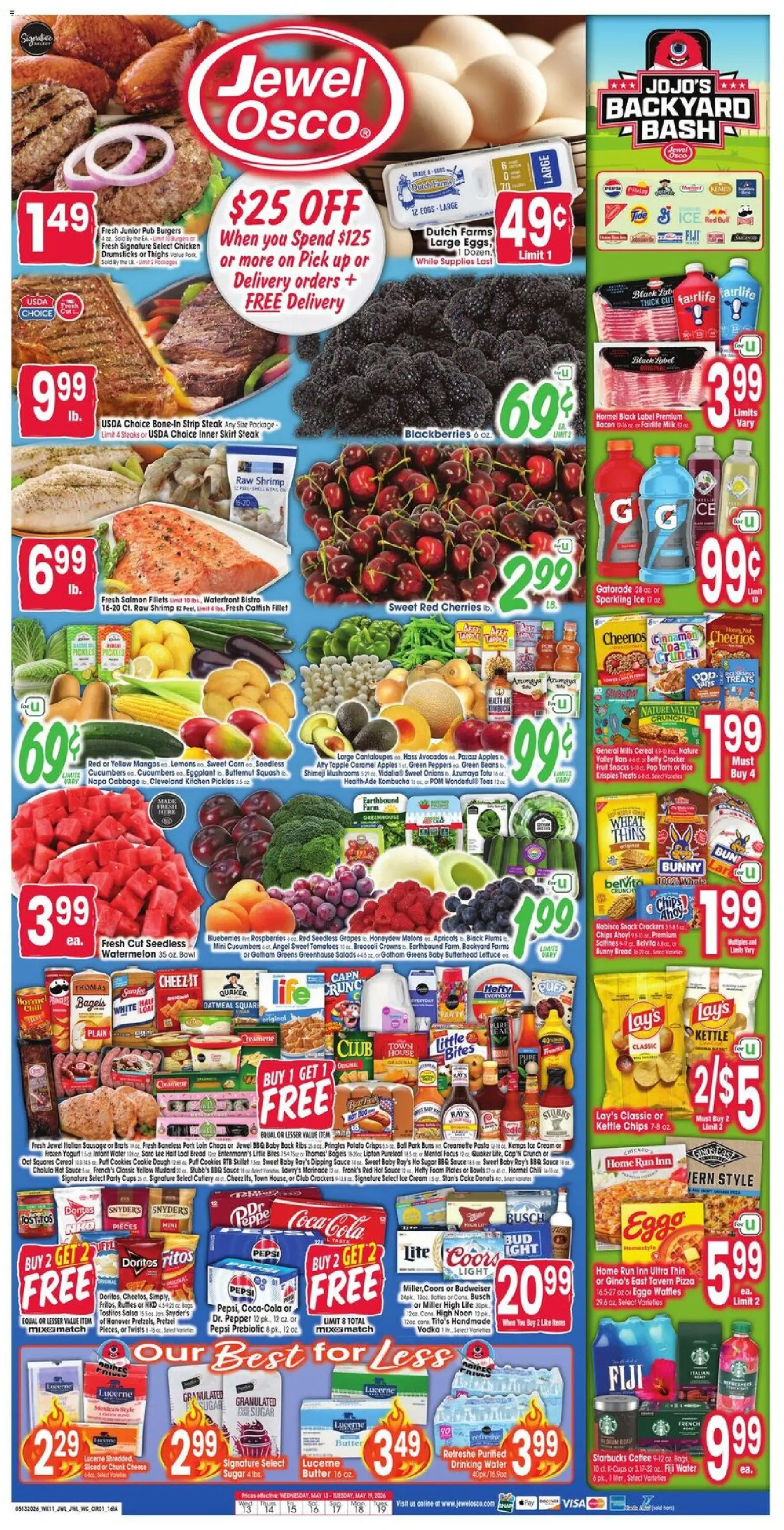Jewel Osco Weekly Ad - IA - valid from 13.05.2026 | Page: 1 | Products: Skillet, Apples, Grapes, Napa cabbage