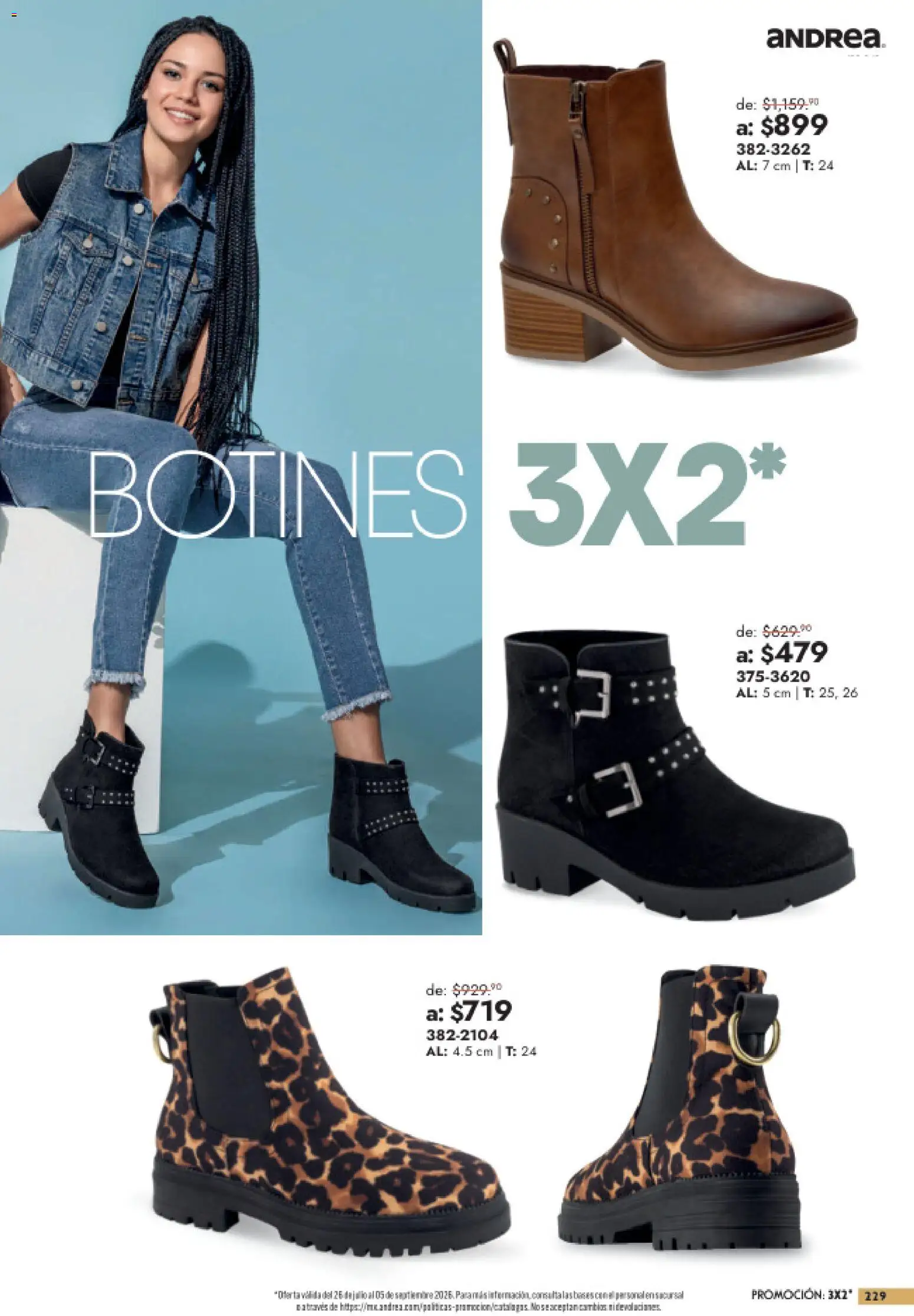 Nuevas ofertas de Andrea válidas en toda la República Mexicana desde el 26/07/2026. ¡Encuentra las mejores ofertas en Andrea catálogo Outlet! | Página: 229