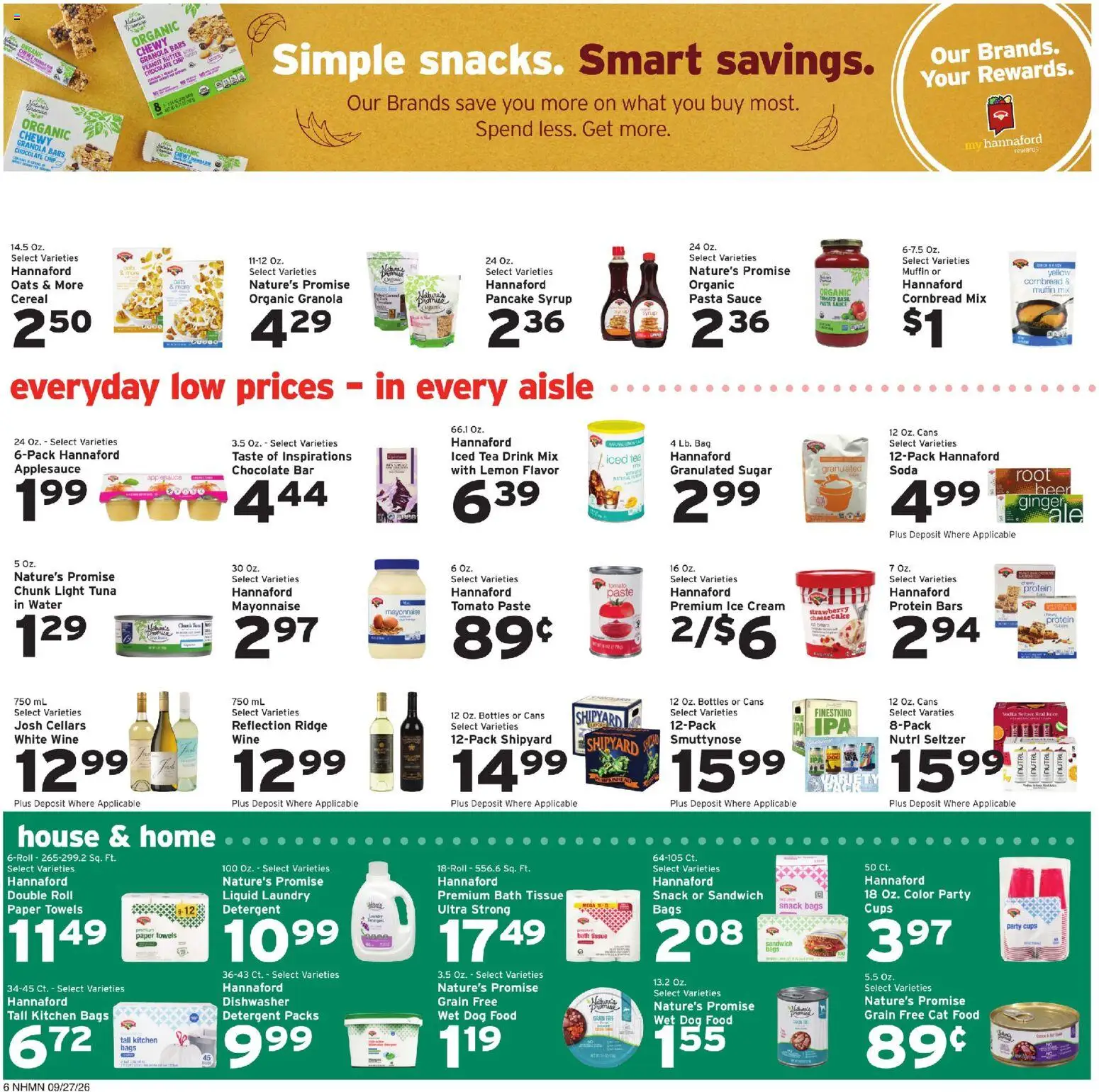 Hannaford Weekly Ad - valid from 09/27/2026 | Page: 6 | Products: Chocolate bar, Bath, Butter, Bag