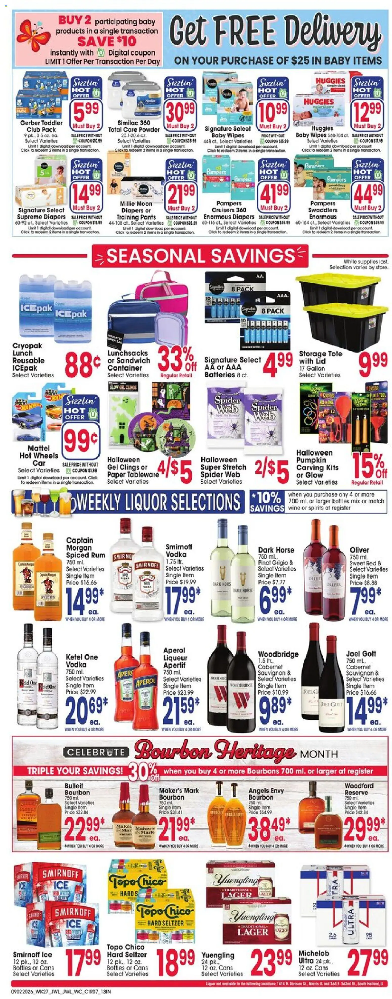 Jewel Osco Weekly Ad - valid from 09/02/2026 | Page: 7 | Products: Vodka, Aperol, Pumpkin, Rum