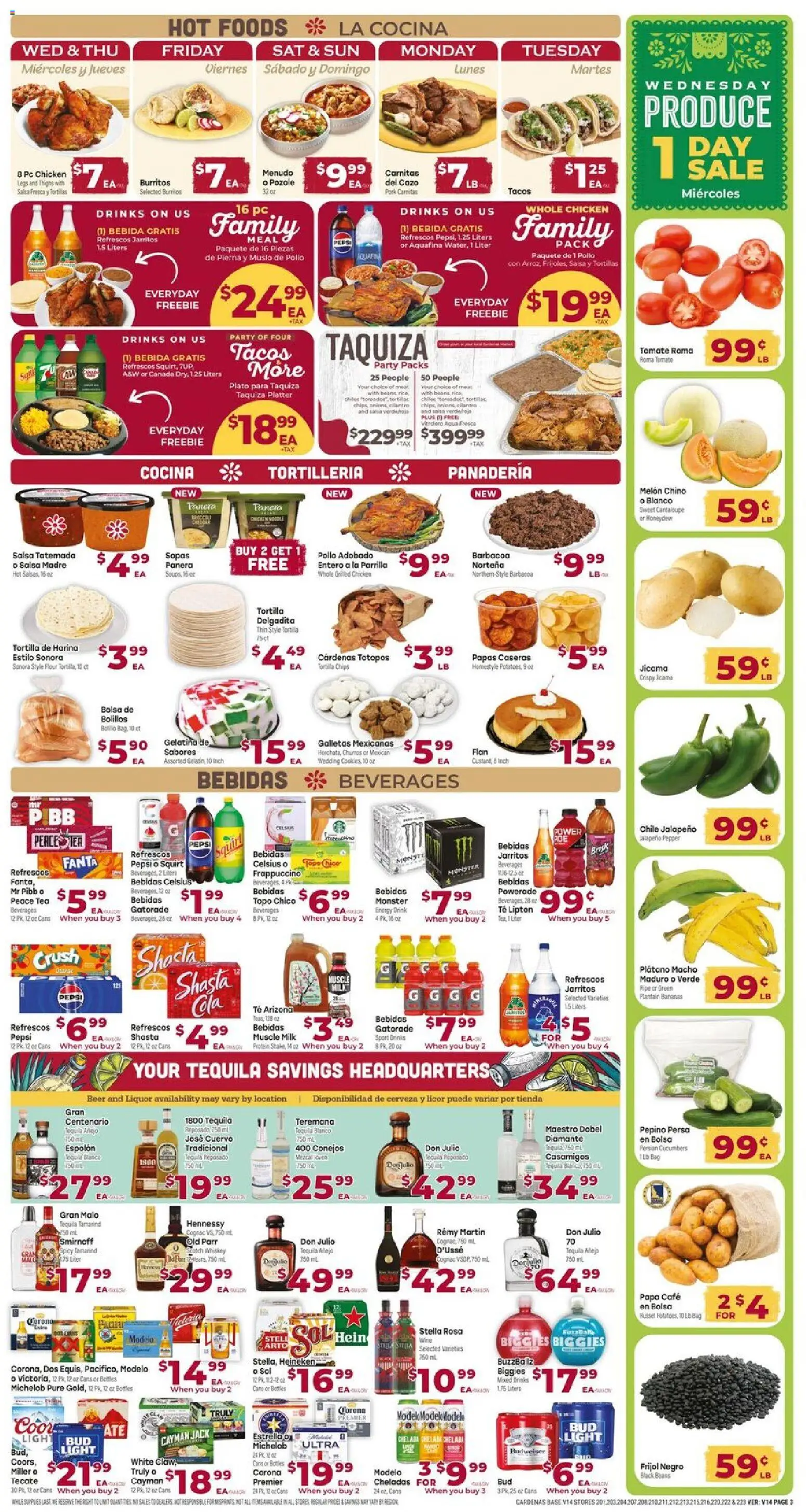 Cardenas Weekly Ad - valid from 27.05.2026 | Page: 3 | Products: Beer, Rice, Chips, Cucumbers