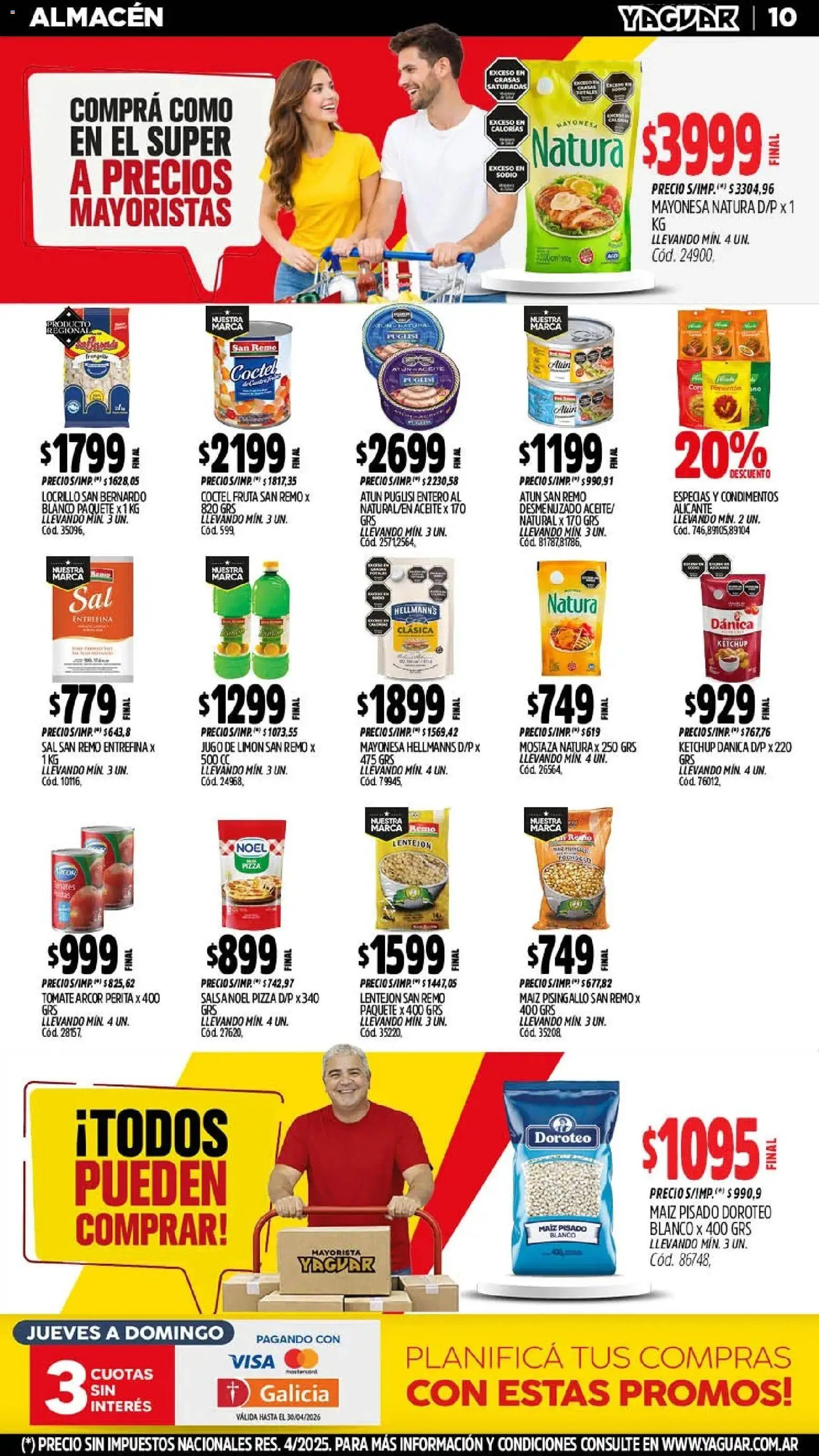 Yaguar - Oferta Semanal Salta │ válido desde el 11.05.2026 | Página: 10 | Productos: Ketchup, Sal, Pimentón, Jugo
