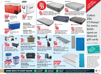 Preview of Canadian Tire weekly flyer from shop Canadian Tire valid from Jul 16, 2026 | Page: 7 | Products: Luggage, Satellite, Bed