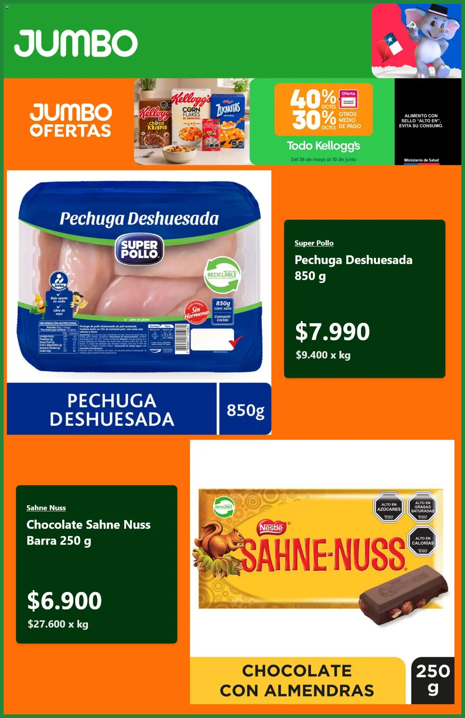 Jumbo Ofertas │ válido desde el 04.06.2026 | Página: 3 | Productos: Pollo, Chocolate, Almendras