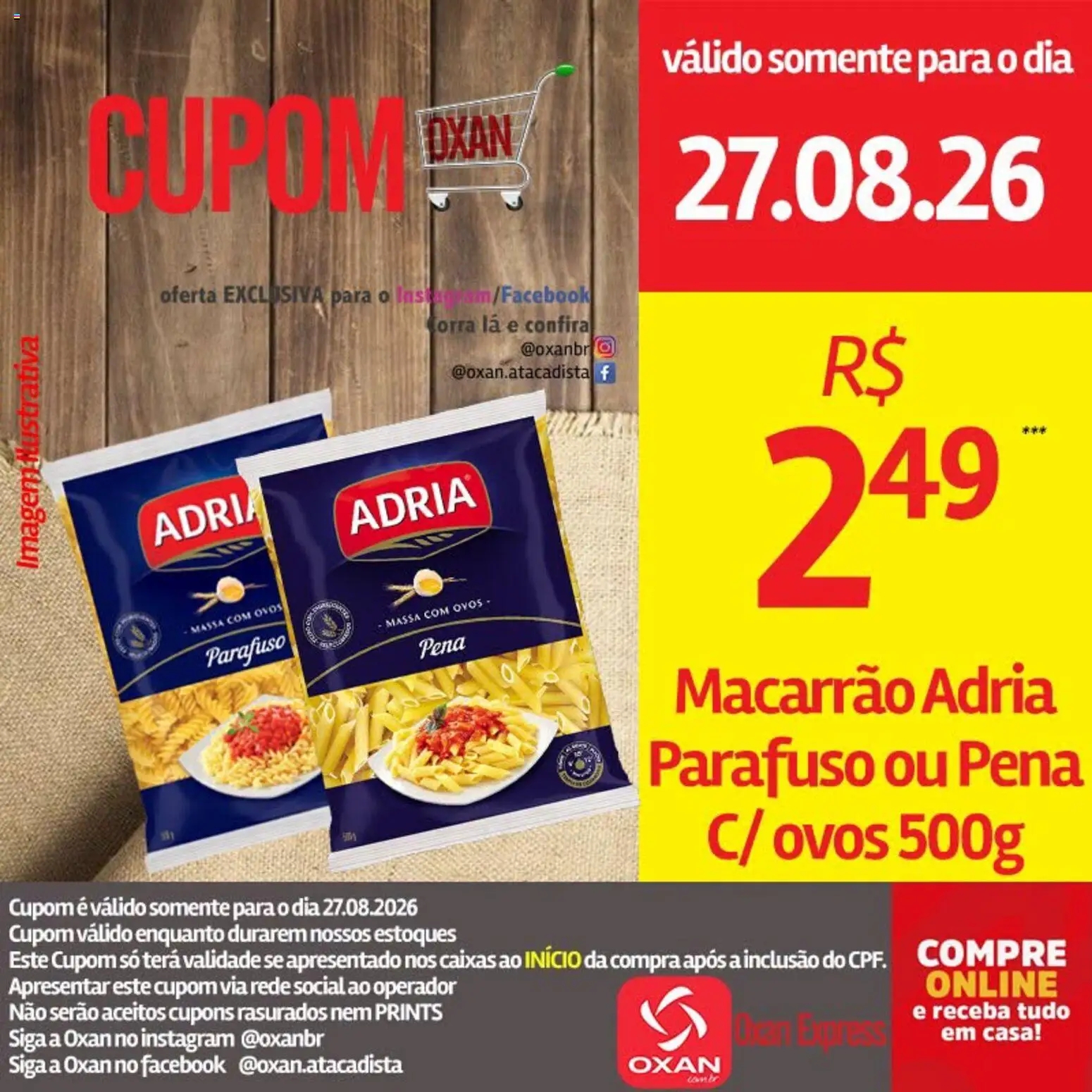 Oxan Atacadista Folheto - válido de 27/08/2026 | Página: 20 | Produtos: Ovos, Macarrão, Massa