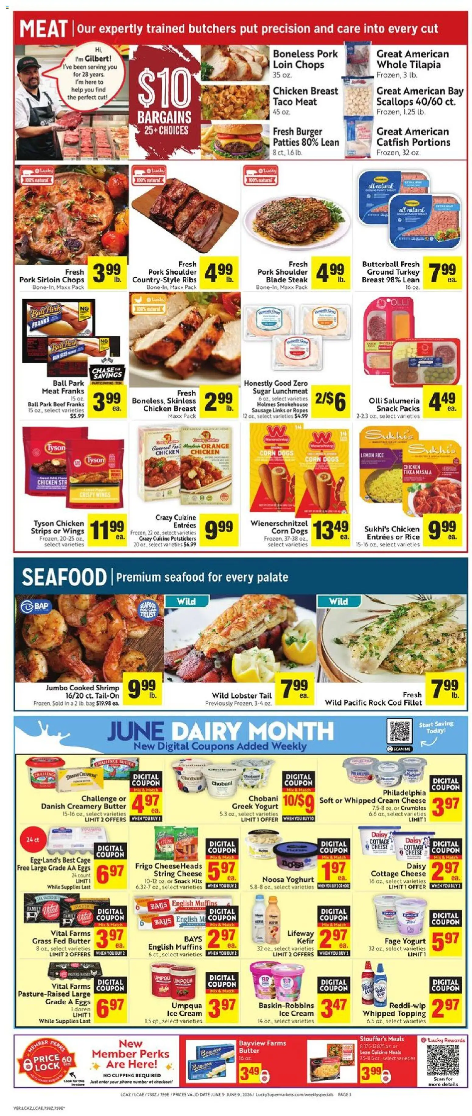Lucky Supermarkets Weekly - CA - valid from 06/03/2026 | Page: 4 | Products: Beef, Cream, Seafood, Phone