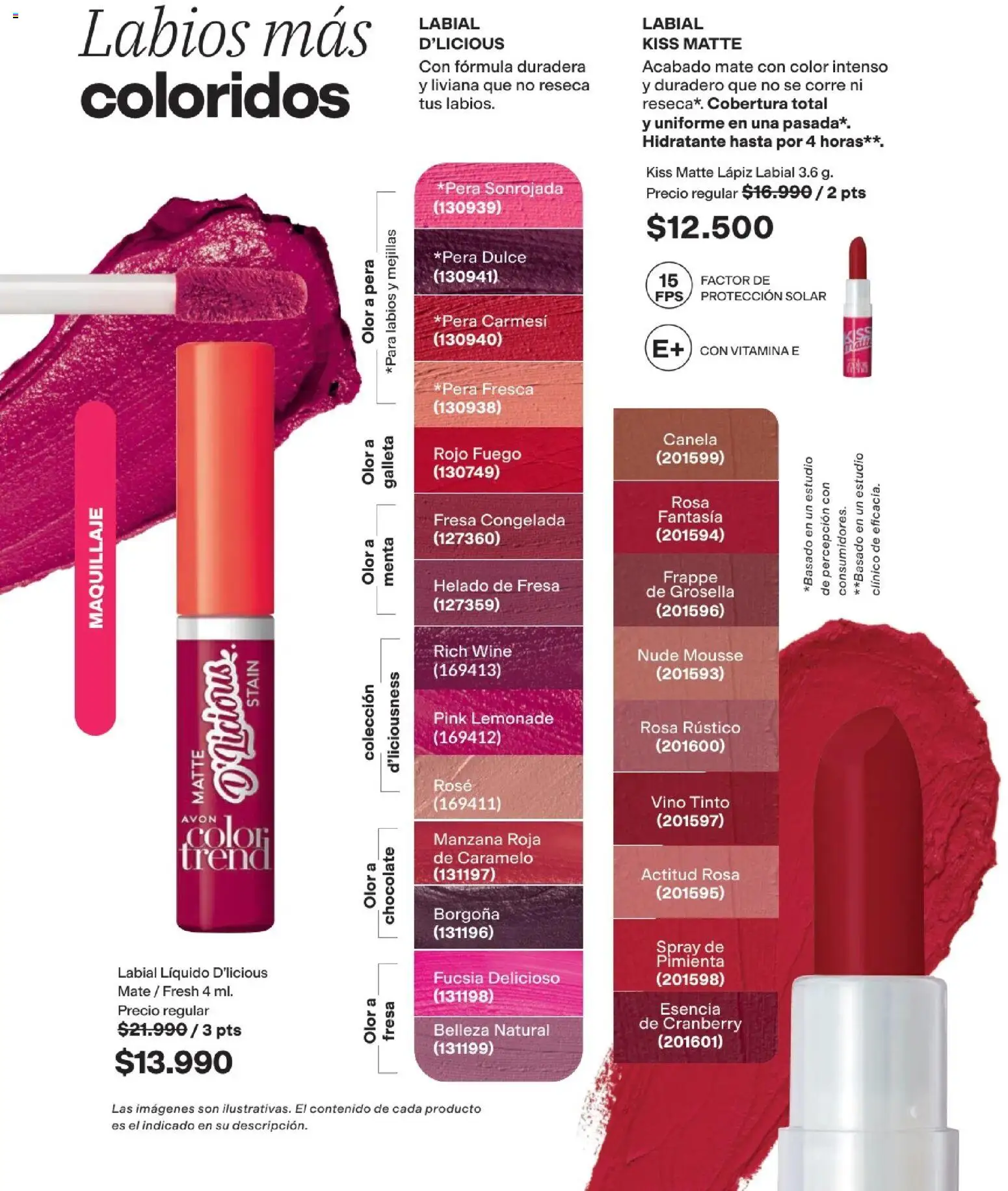 Avon revista - valida desde el 01.08.2026 | Página: 52 | Productos: Fresa, Lápiz labial, Mousse, Chocolate