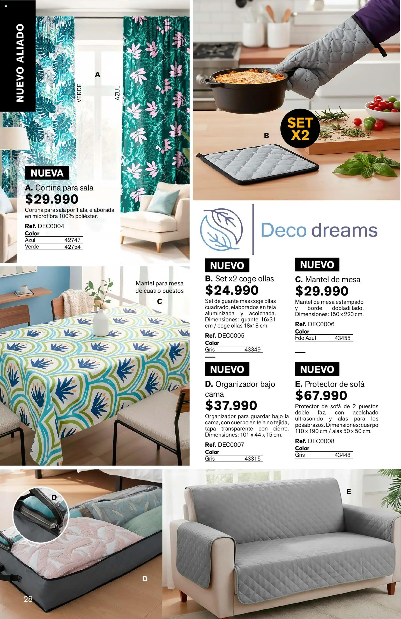 Leonisa revista - valida desde el 15.05.2026 | Página: 28 | Productos: Cama, Sofá, Mantel, Organizador