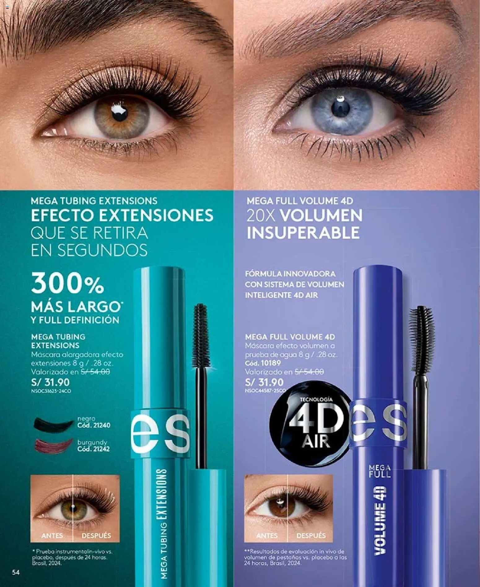 Catálogo Ésika válido desde 22/08/2026 | Página: 54 | Productos: Máscara, Agua
