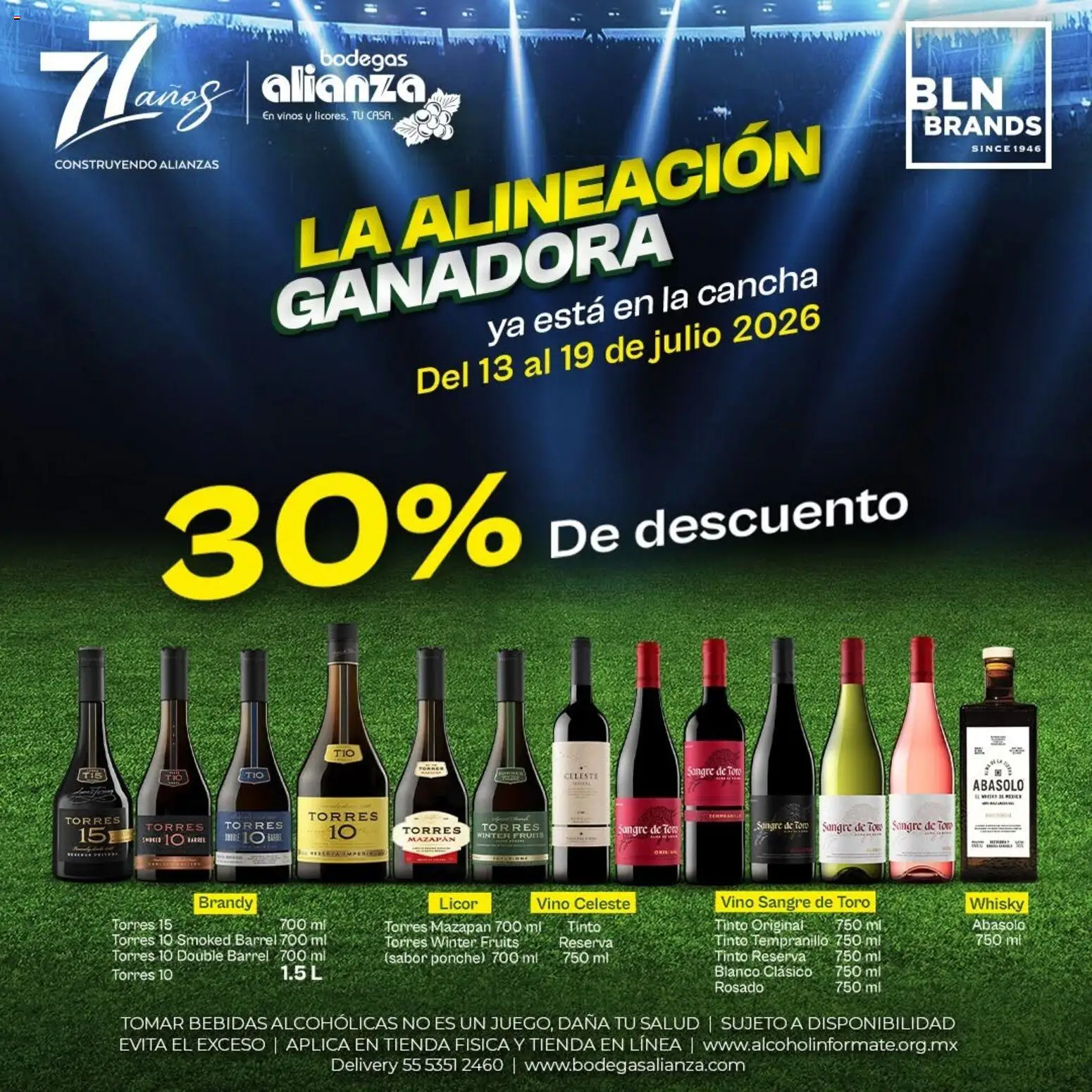 Nuevas ofertas de Bodegas Alianza válidas en toda la República Mexicana desde el 13/07/2026. ¡Encuentra las mejores ofertas en Bodegas Alianza catálogo La alineación ganadora! | Página: 2 | Productos: Vino, Whisky