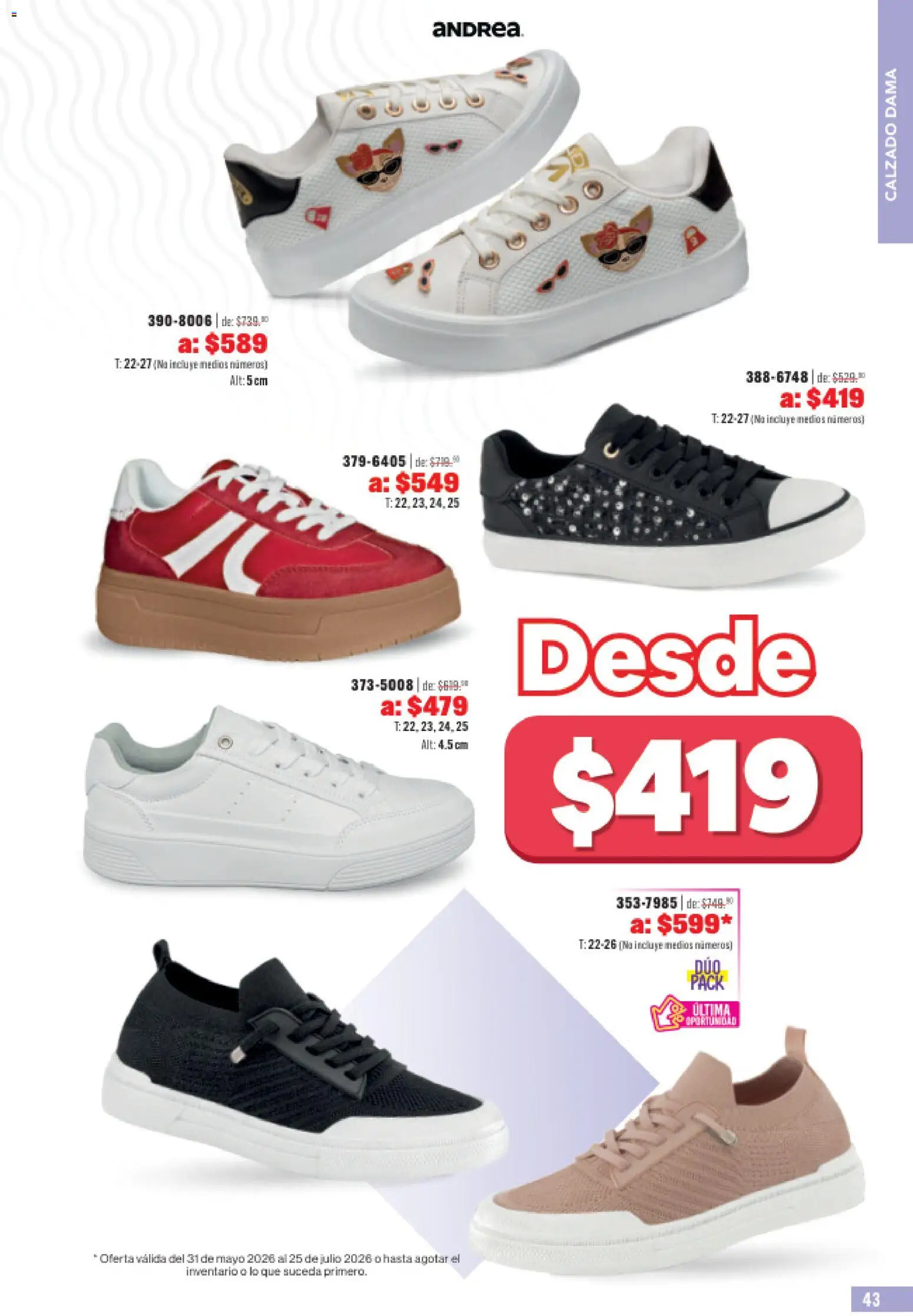 Nuevas ofertas de Andrea válidas en toda la República Mexicana desde el 31.05.2026. ¡Encuentra las mejores ofertas en Andrea catálogo Outlet! | Página: 43