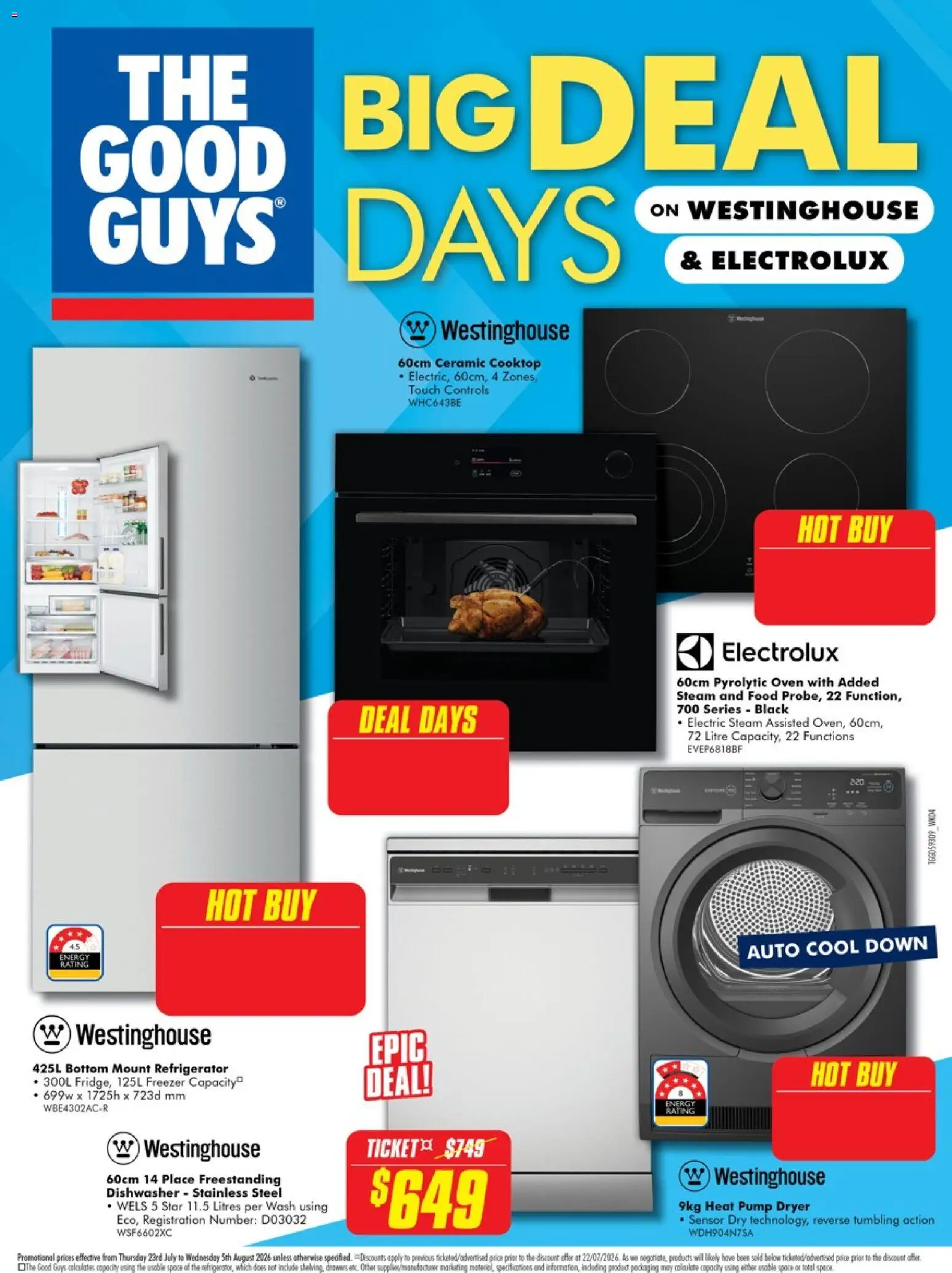 The Good Guys catalogue - valid from 23/07/2026 | Page: 2 | Products: Freezer, Dryer, Oven, Dishwasher