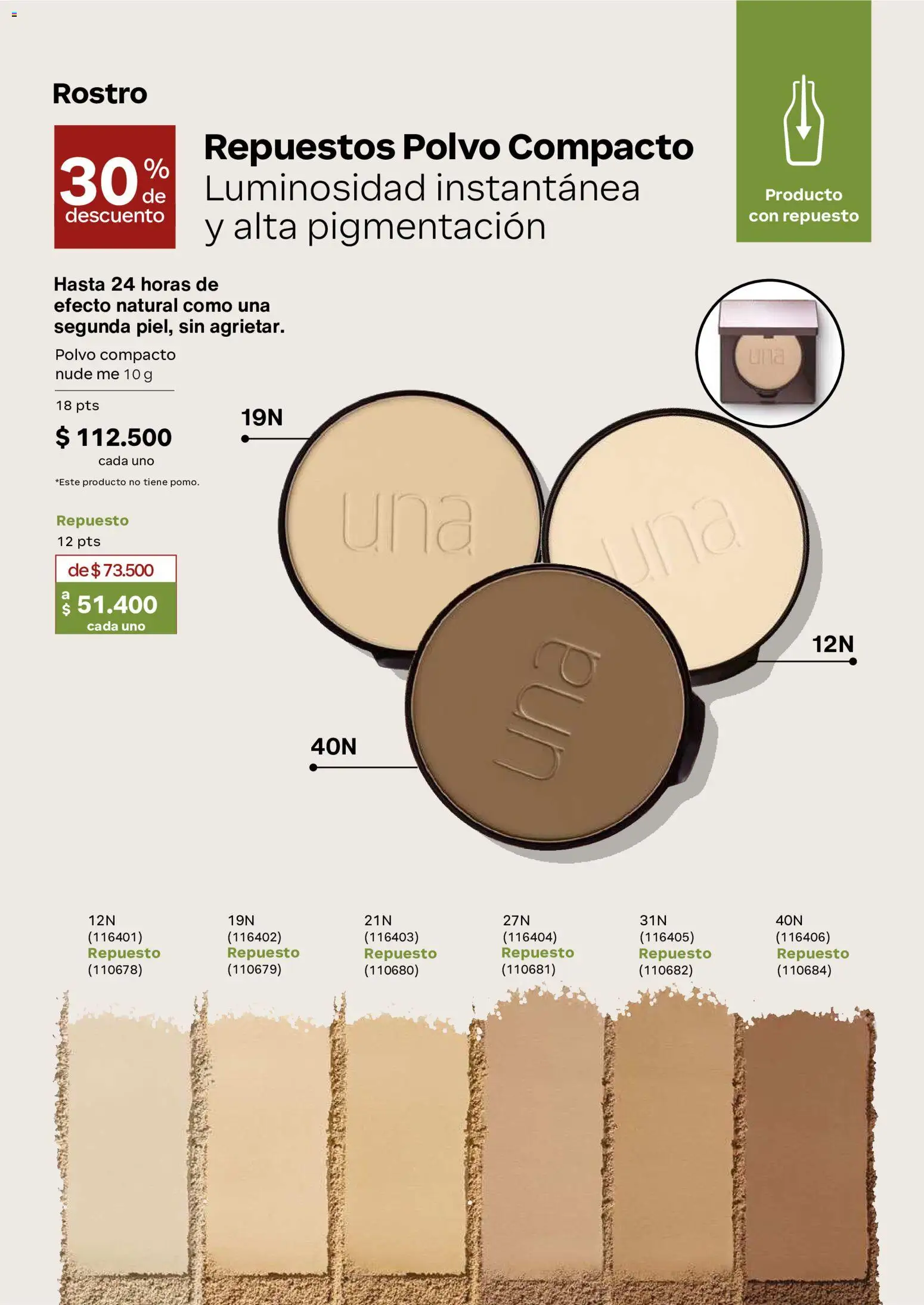 Natura revista - valida desde el 01/07/2026 | Página: 76 | Productos: Polvo compacto, Polvo