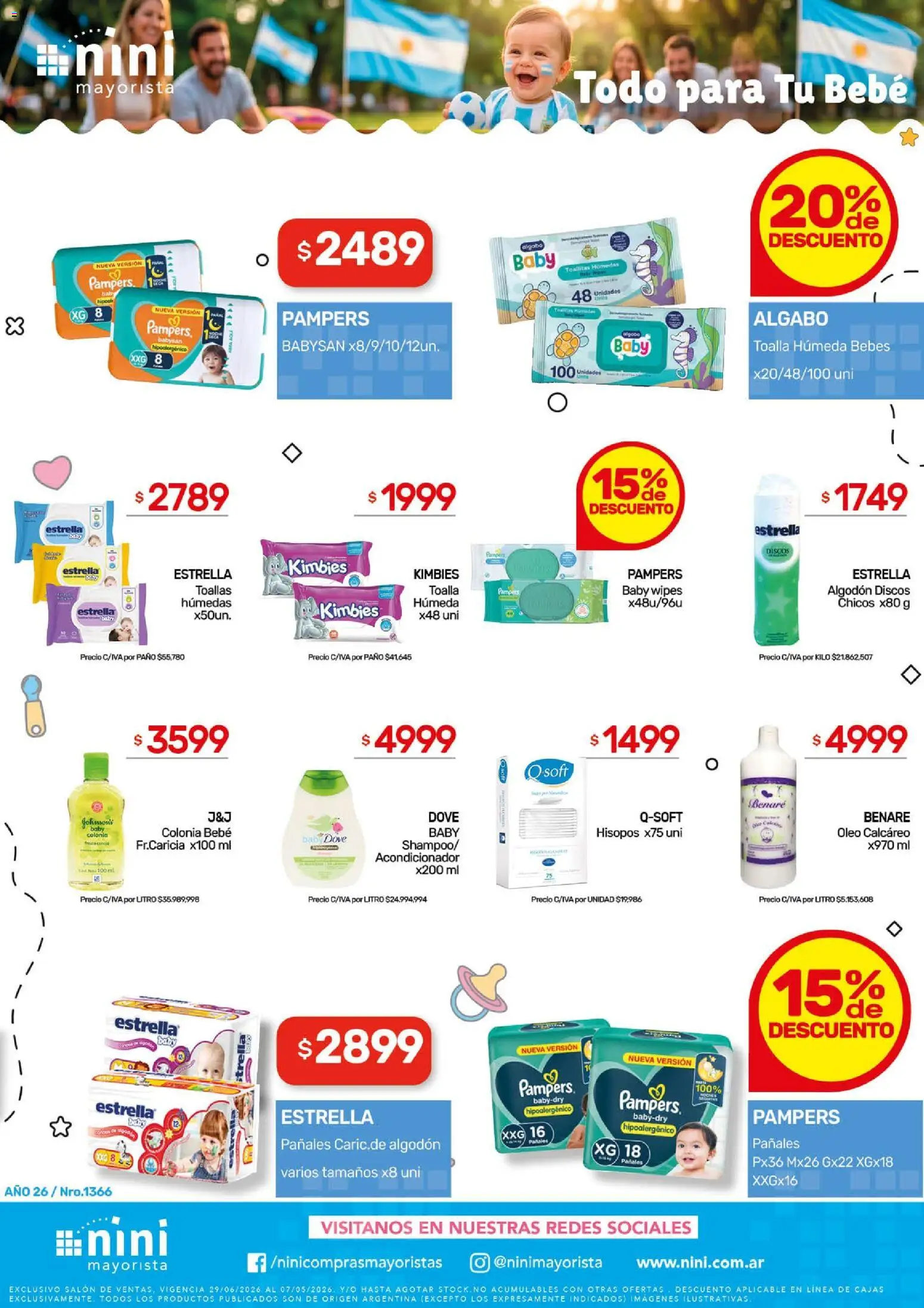 NINI Mayorista ofertas │ válido desde el 29/06/2026 | Página: 5 | Productos: Toalla, Algodón, Acondicionador, Pañales