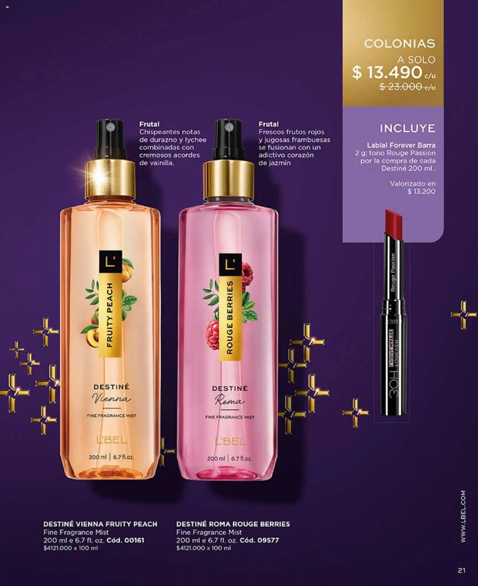 Catálogo L'Bel Campaña 6 │ válido desde el 31.03.2026 | Página: 21 | Productos: Labial, Durazno