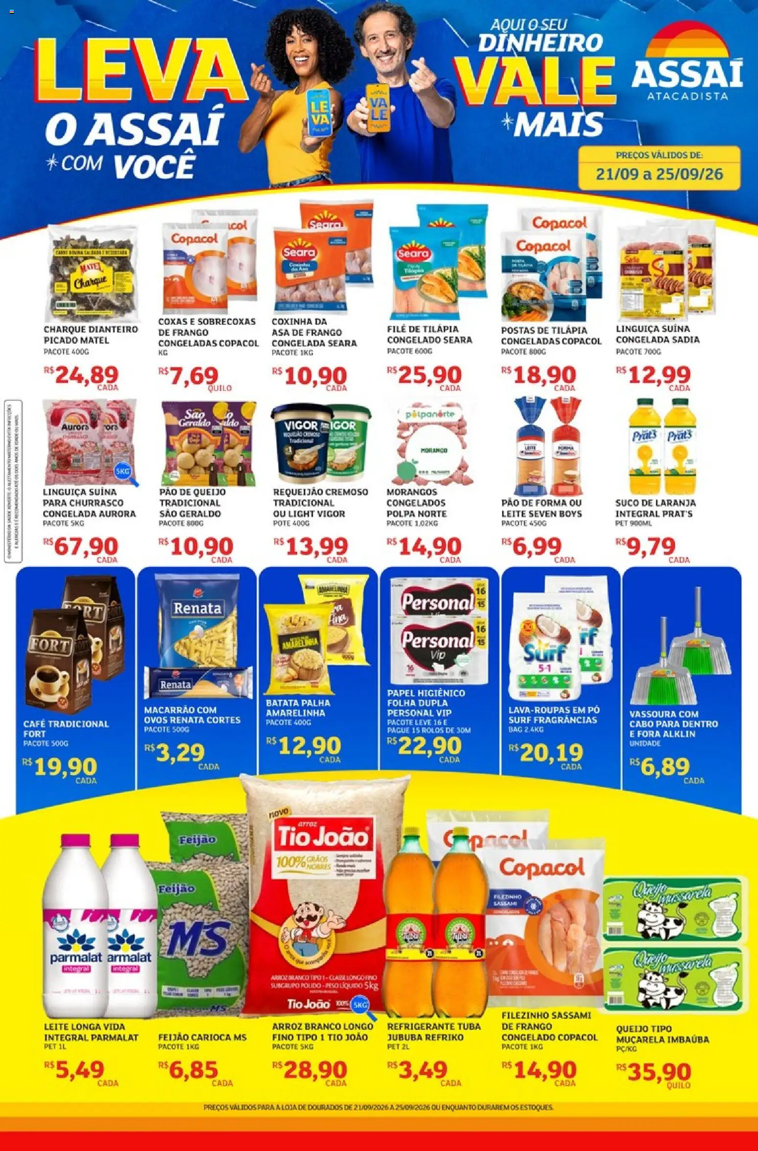 Assaí Atacadista Folheto - válido de 21/09/2026 | Página: 1 | Produtos: Pó, Linguiça, Pão, Refrigerante