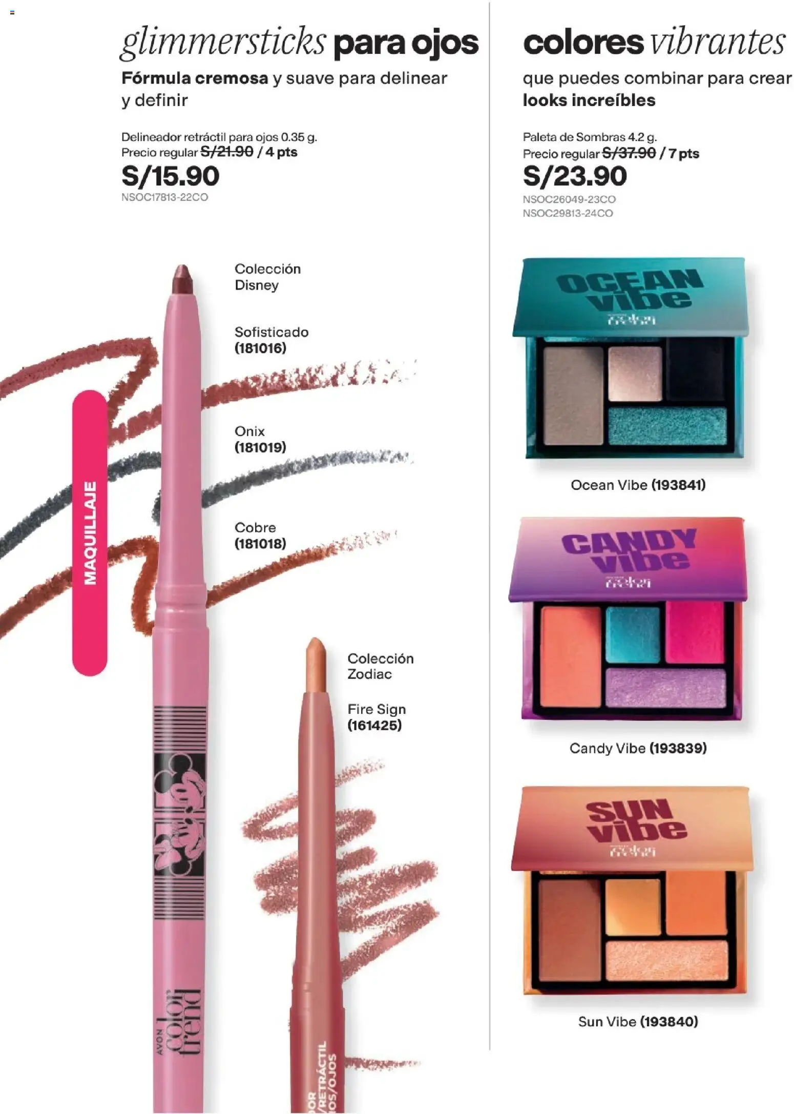 Catálogo Avon válido desde 11/08/2026 | Página: 57 | Productos: Delineador, Cobre, Maquillaje