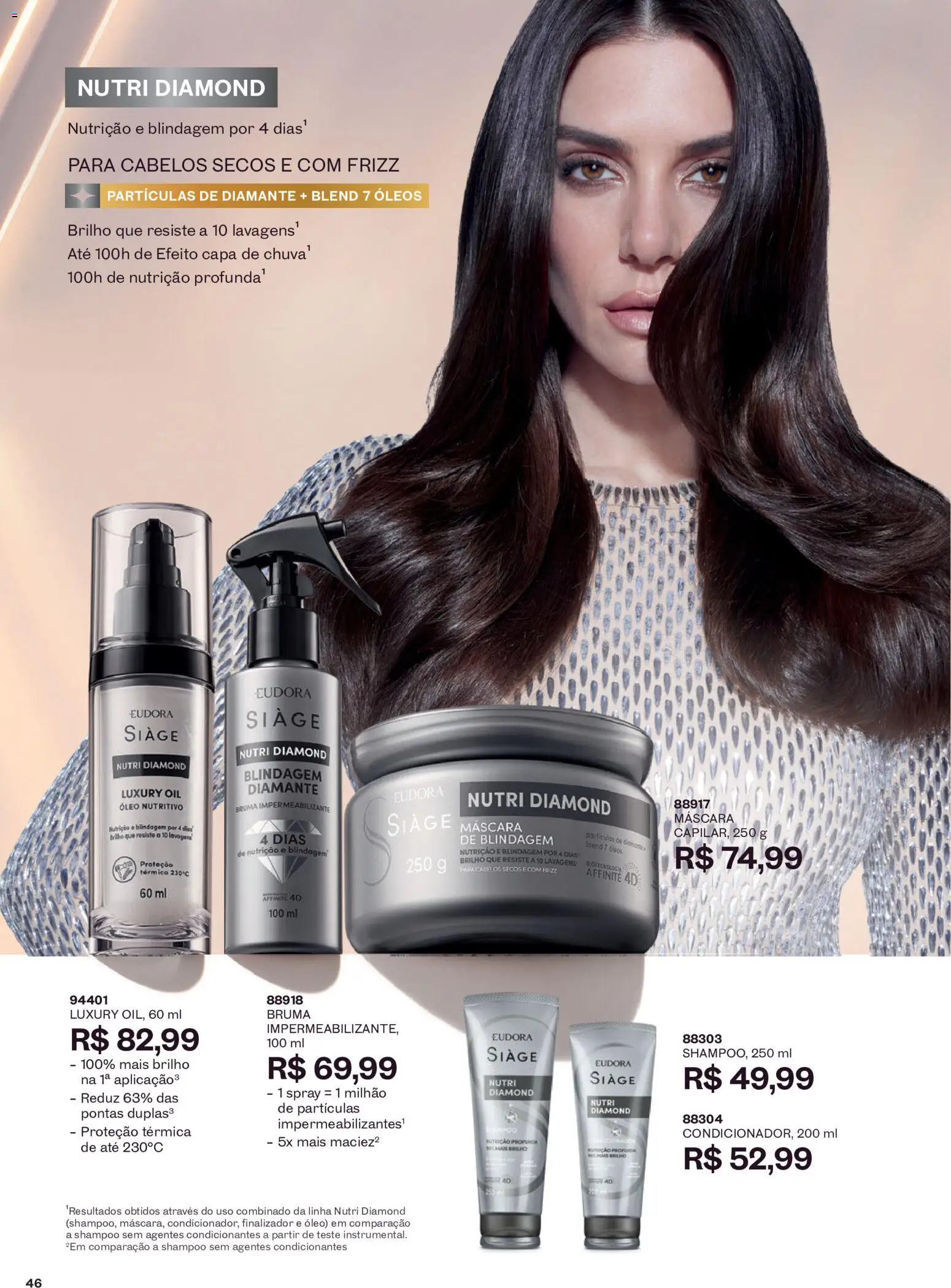 Eudora Folheto - válido de 16/09/2026 | Página: 49 | Produtos: Shampoo, Impermeabilizante, Condicionador, Óleo