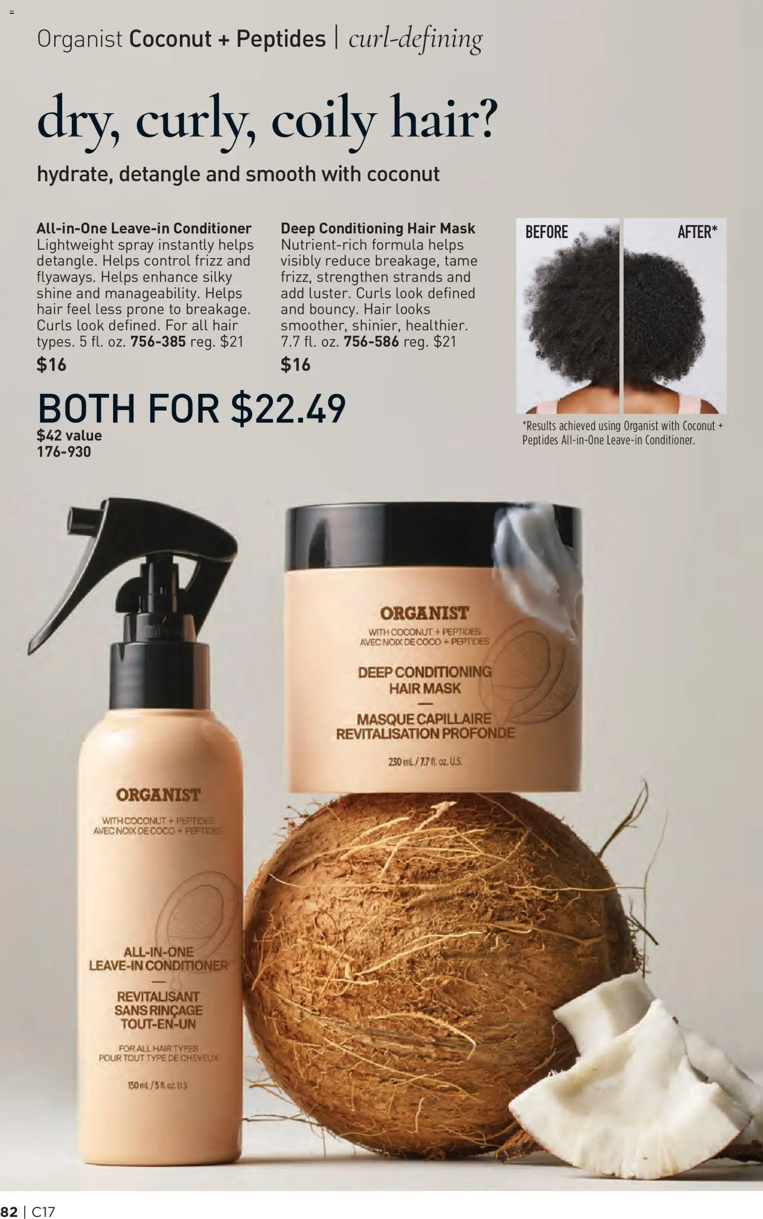 Avon Brochure - valid from 08/12/2026 | Page: 82 | Products: Conditioner, Hair mask, Mask, Coconut