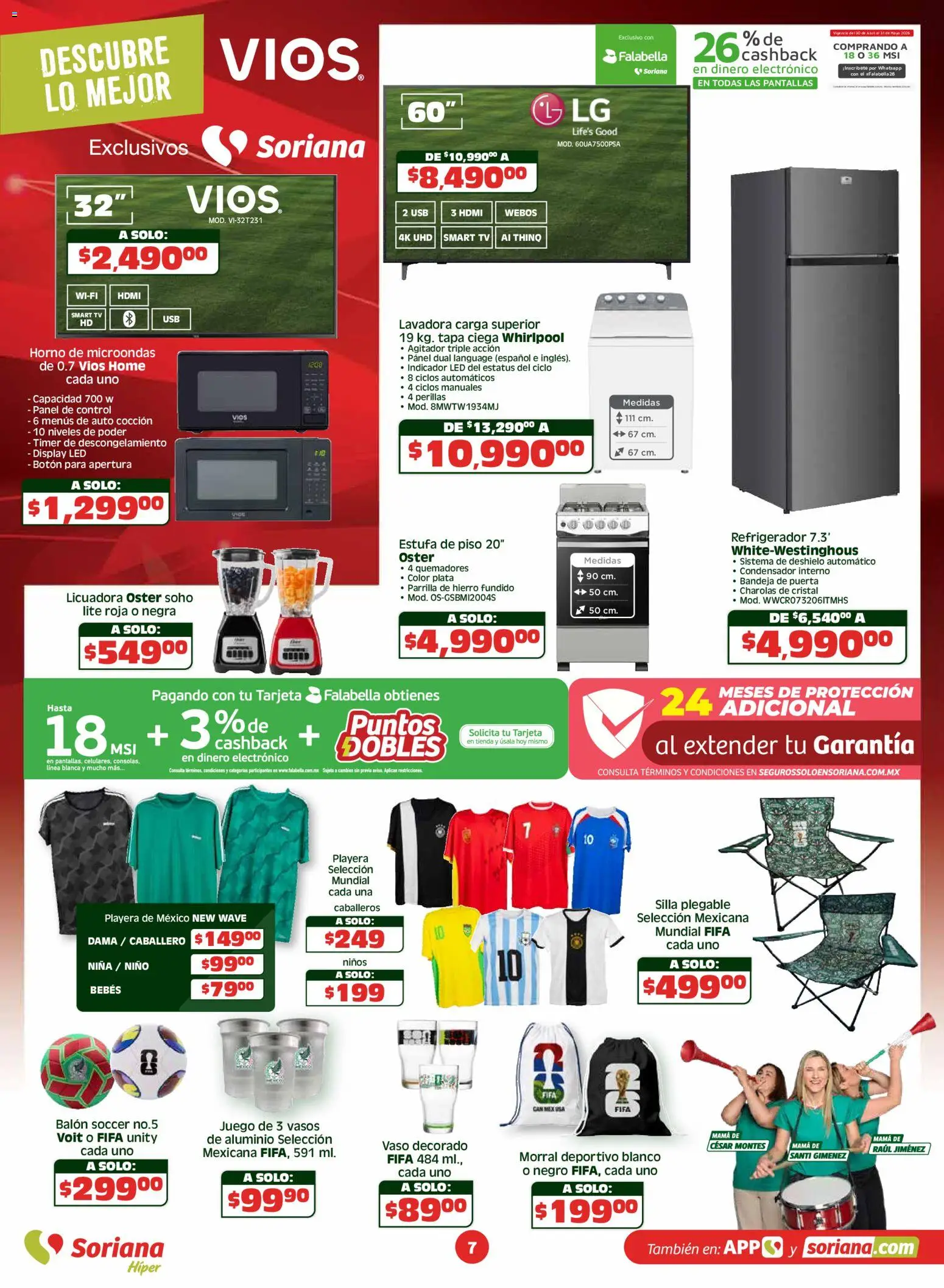 Nuevas ofertas de Soriana válidas en toda la República Mexicana desde el 30.04.2026. ¡Encuentra las mejores ofertas en Soriana Apoyamos con todo Híper Nacional! | Página: 7