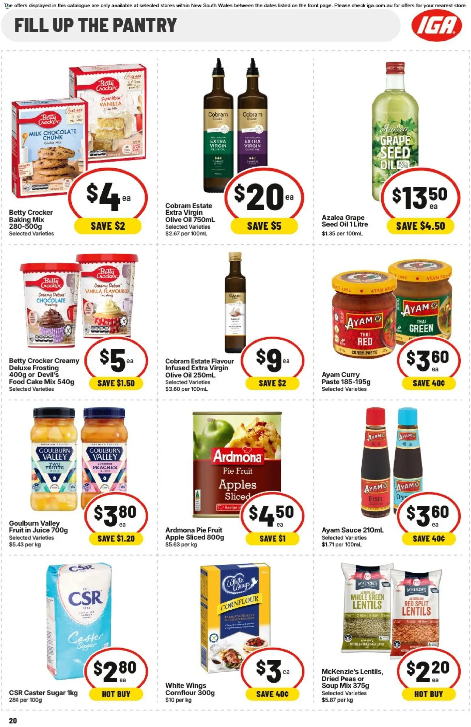 IGA catalogue - valid from 01/07/2026 | Page: 20 | Products: Frosting, Chocolate, Juice, Apples