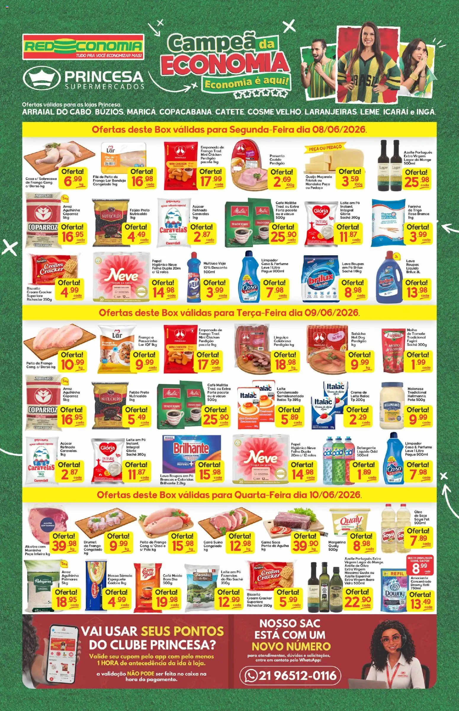 Princesa Folheto - válido de 08.06.2026 | Página: 1 | Produtos: Feijão, Detergente, Queijo, Cream cracker