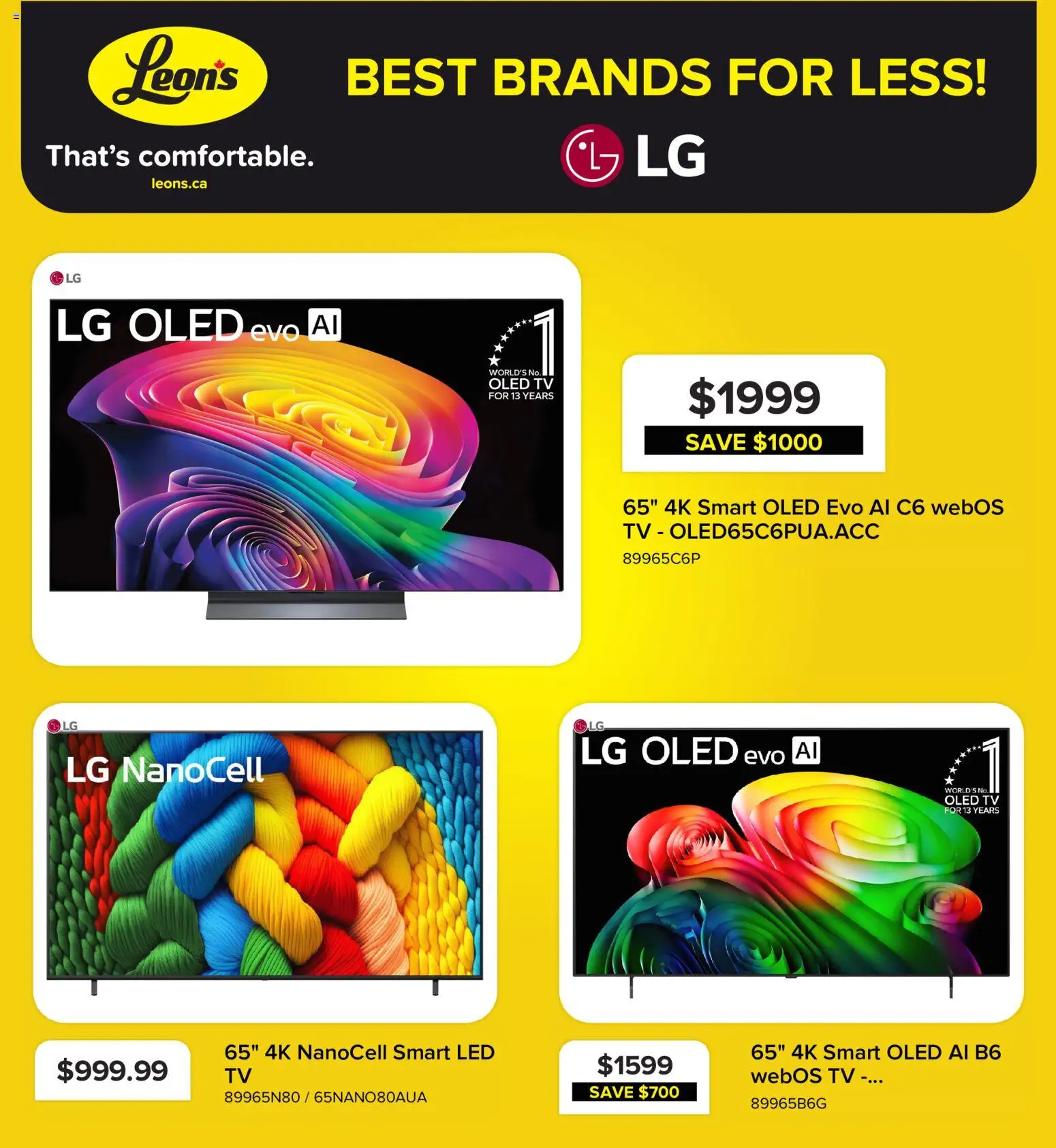Leon's flyer valid from Sep 3, 2026 | Page: 4 | Products: Tv