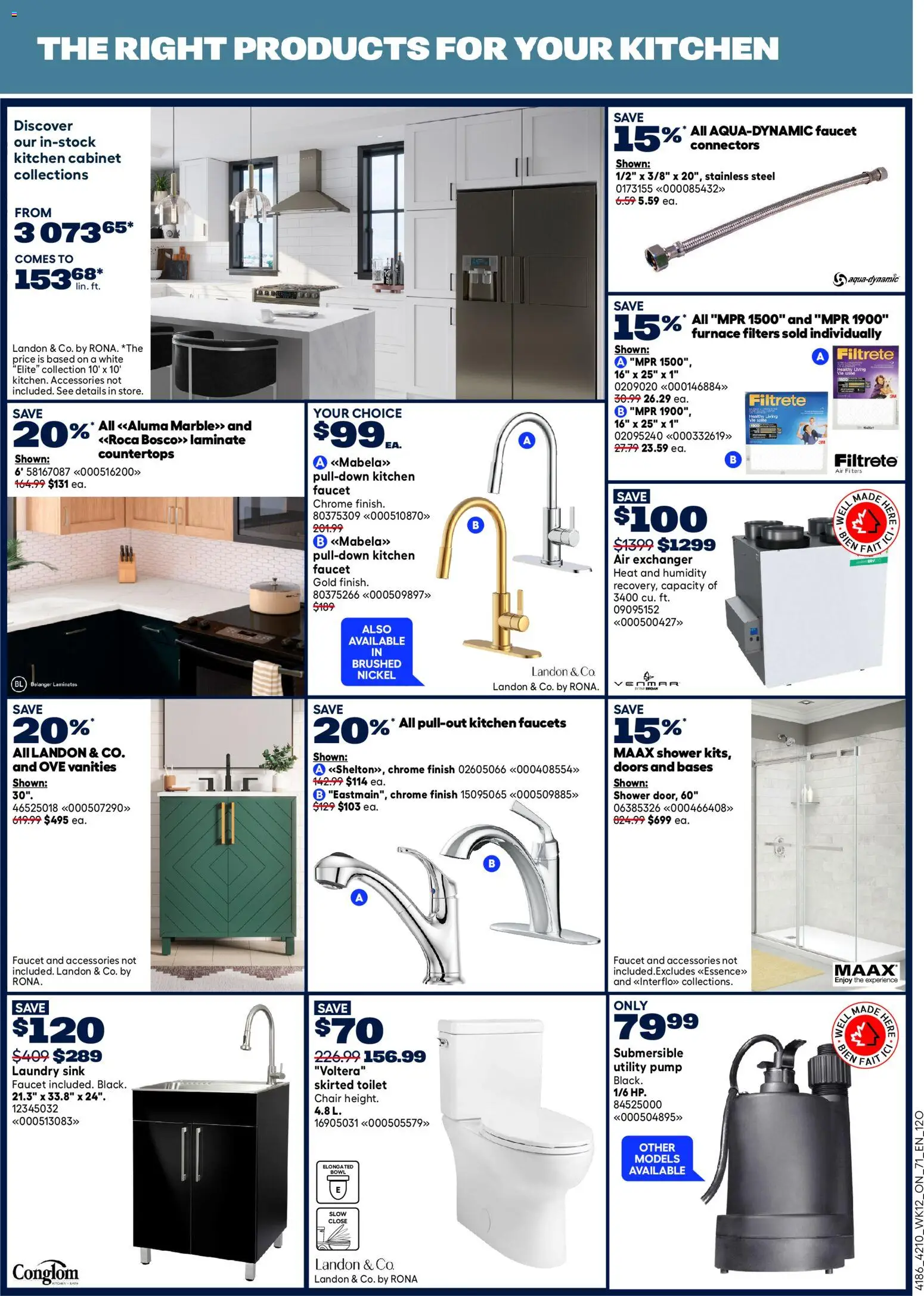 Rona flyer valid from 16.04.2026 | Page: 18 | Products: Chair, Cabinet, Shower