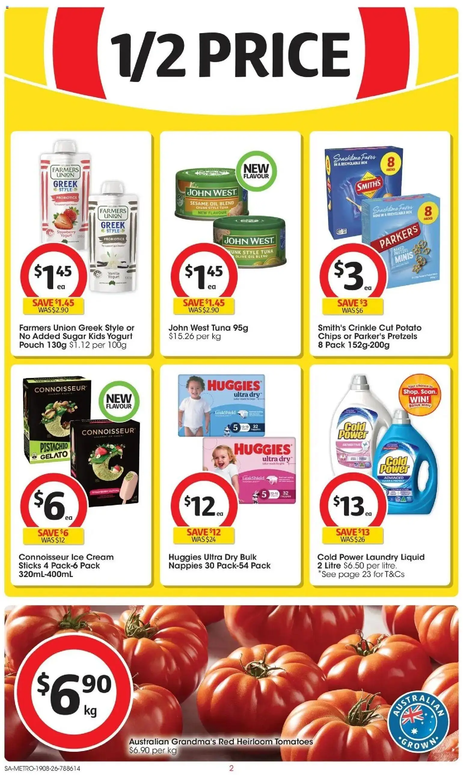 ﻿Coles catalogue valid from 19/08/2026 > Online Australia | Page: 2 | Products: Sesame, Yogurt, Tomatoes, Laundry