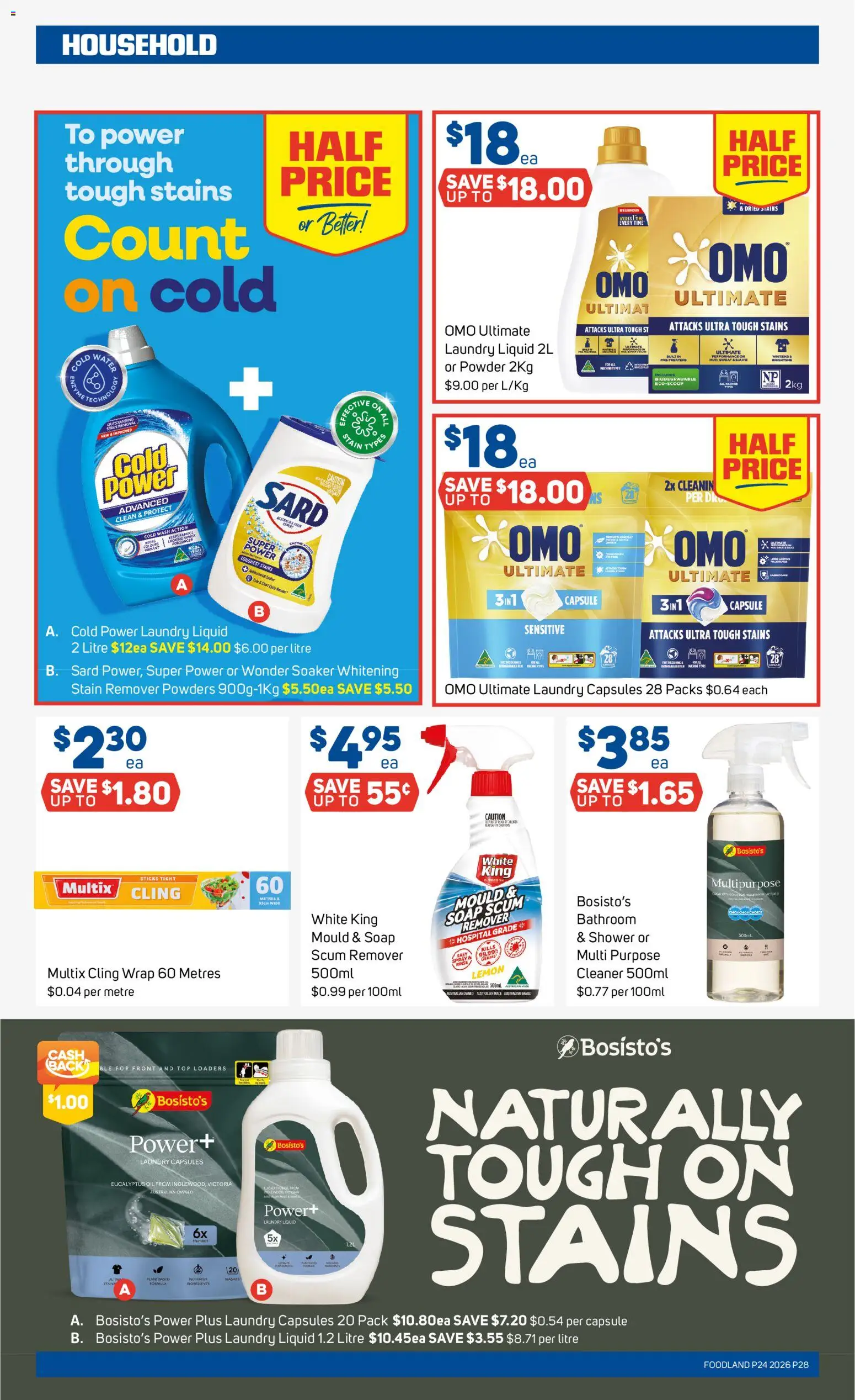 Foodland catalogue - valid from 10.06.2026 | Page: 28 | Products: Household, Powder, Lemon, Laundry