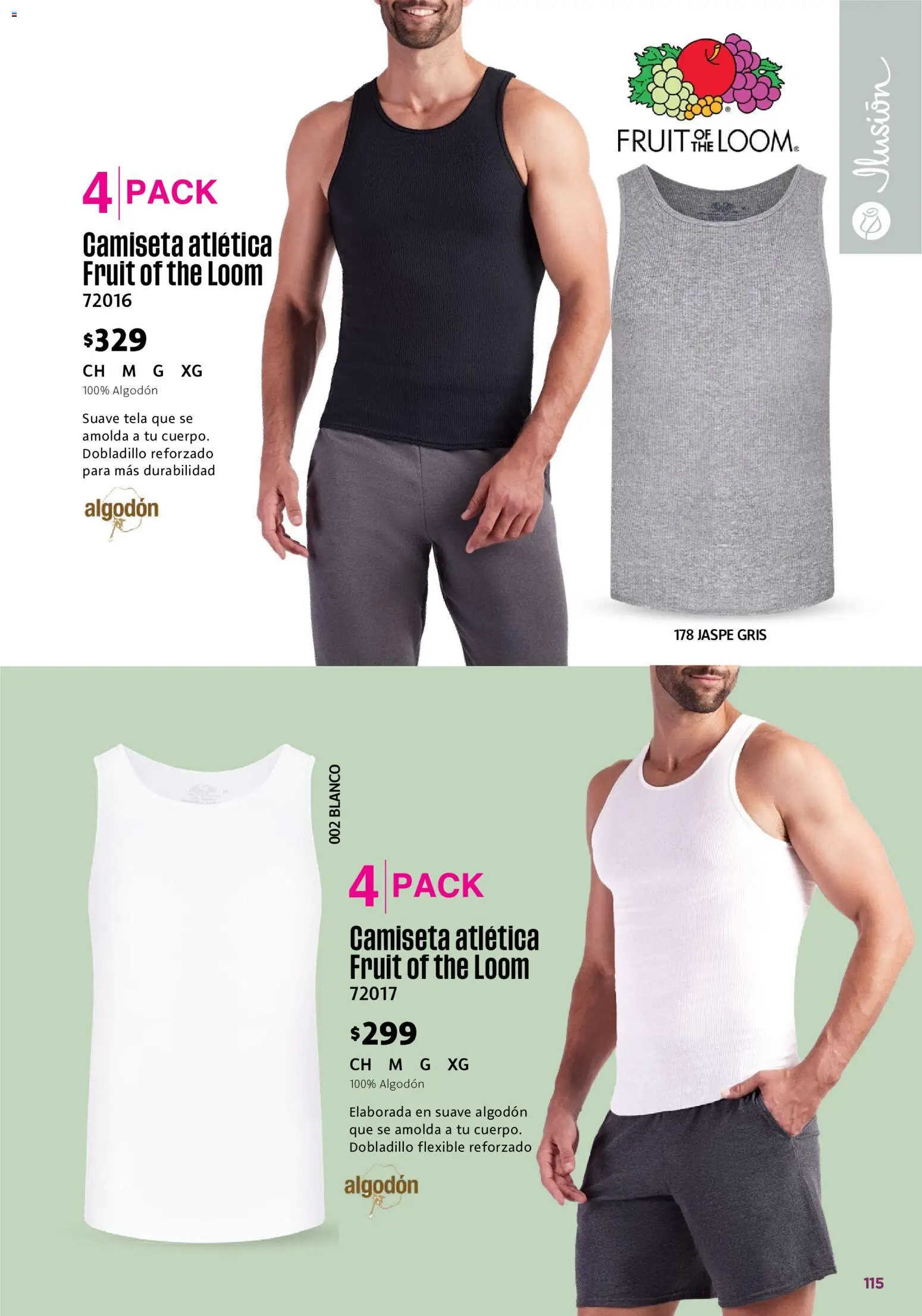 Nuevas ofertas de Ilusión válidas en toda la República Mexicana desde el 01/09/2026. ¡Encuentra las mejores ofertas en Ilusión catálogo Marcas Amigas! | Página: 117 | Productos: Algodón, Flexible, Camiseta