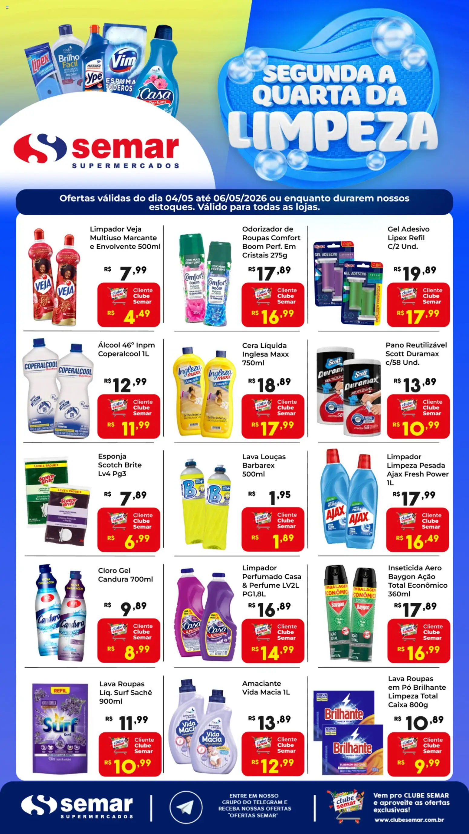 Semar Supermercado Folheto - válido de 04.05.2026 | Página: 1 | Produtos: Perfume, Pó, Caixa, Inseticida