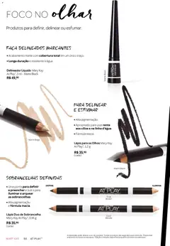 Mary Kay - Catálogo Setembro/Outubro 2026 - Pré-Visualização do folheto da loja Mary Kay, válido de 01/09/2026 | Página: 50 | Produtos: Delineador, Lápis, Faca