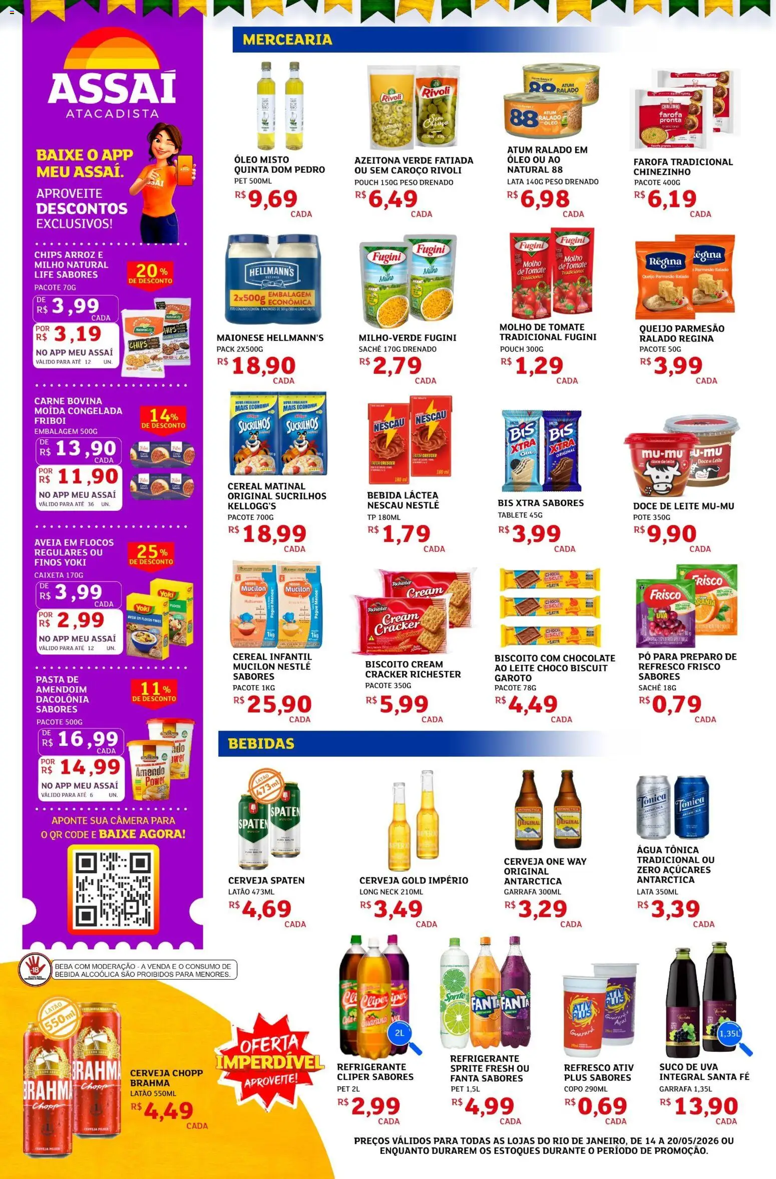Assaí Atacadista Folheto - válido de 14.05.2026 | Página: 2 | Produtos: Pó, Óleo, Aveia, Farofa
