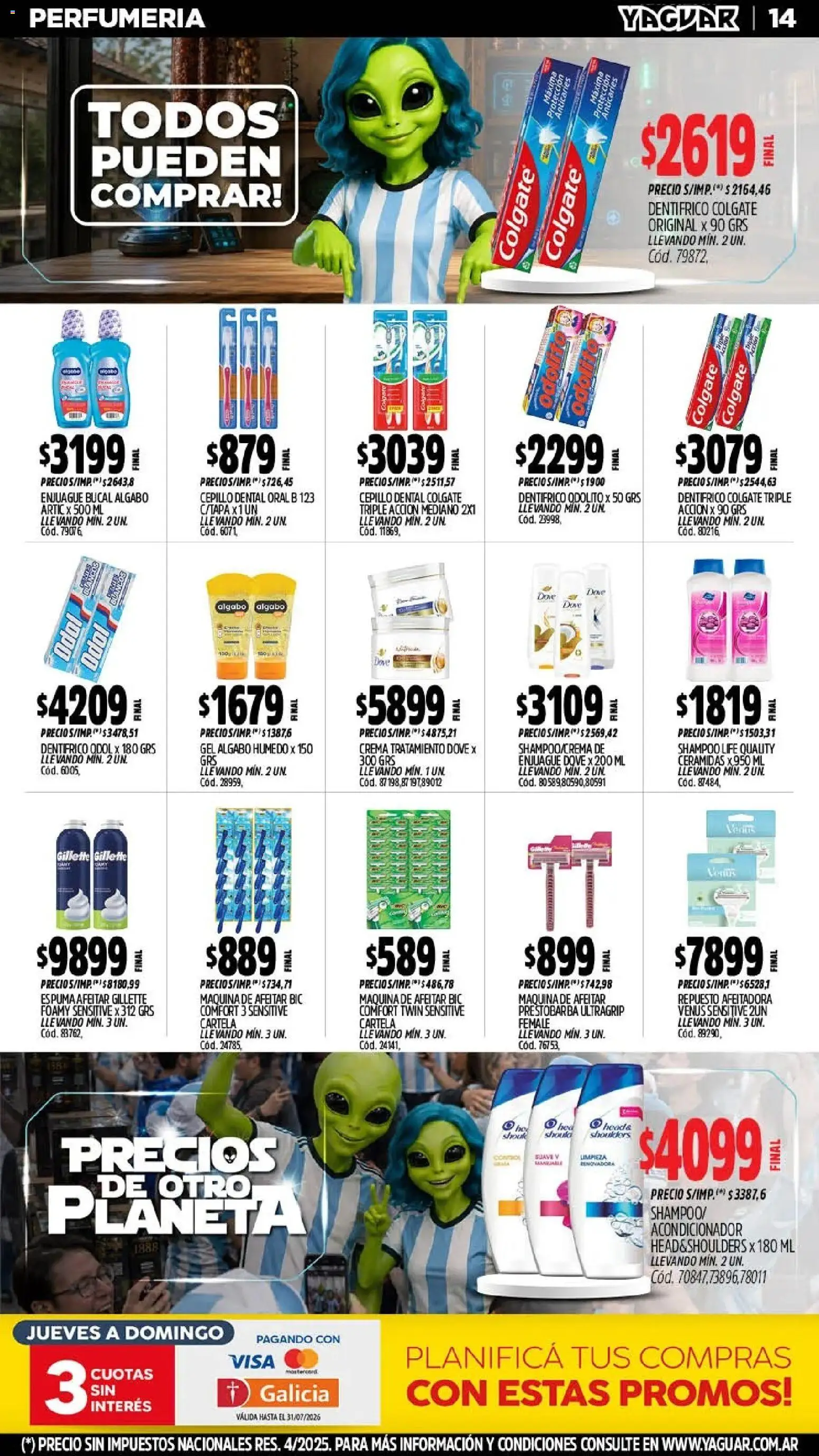 Yaguar - Oferta Semanal Córdoba │ válido desde el 06/07/2026 | Página: 16 | Productos: Cepillo, Enjuague bucal, Afeitadora, Crema