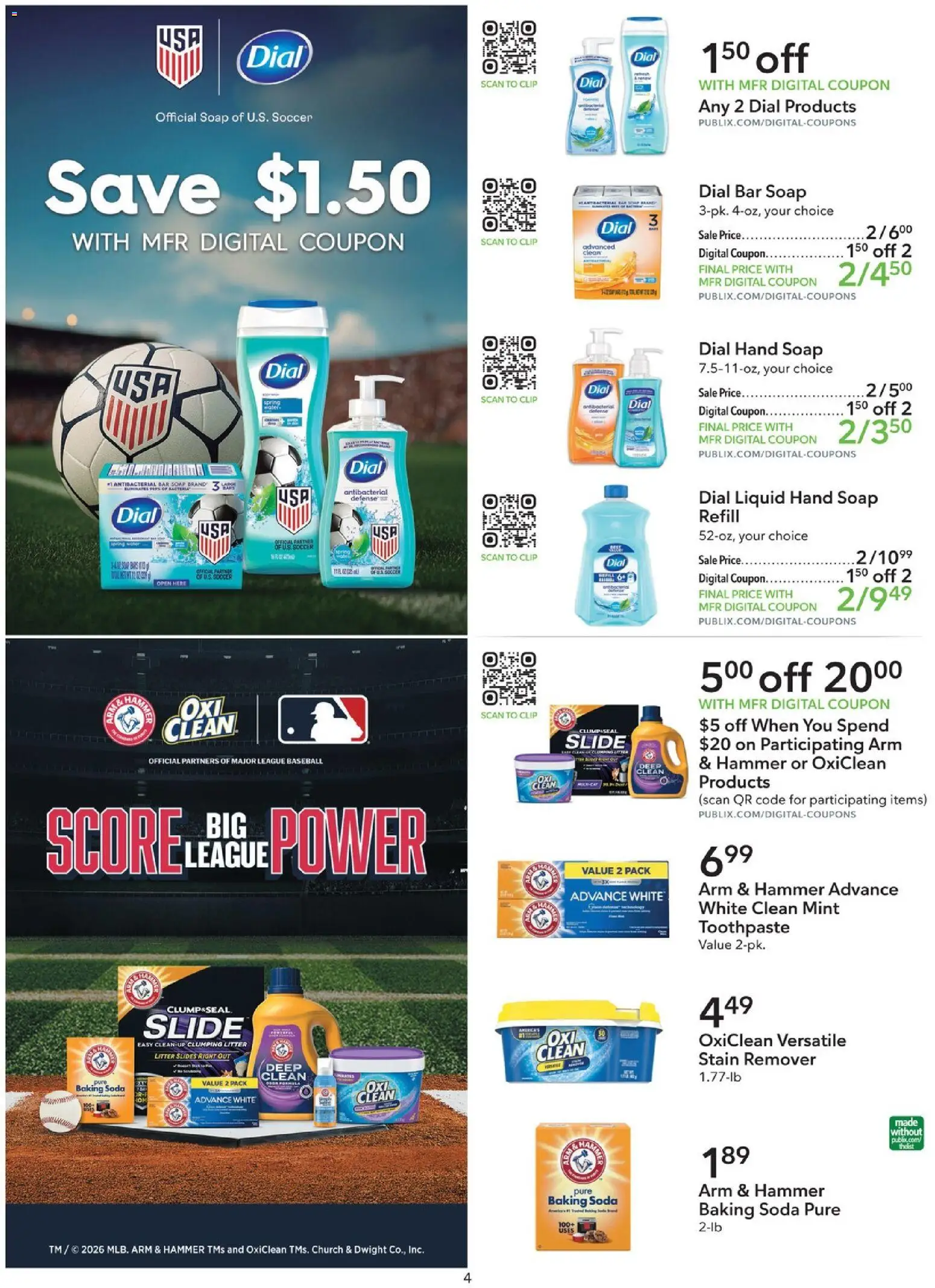 Publix Publix Extra Savings - valid from 06/27/2026 | Page: 4 | Products: Clip, Hammer, Soap, Toothpaste