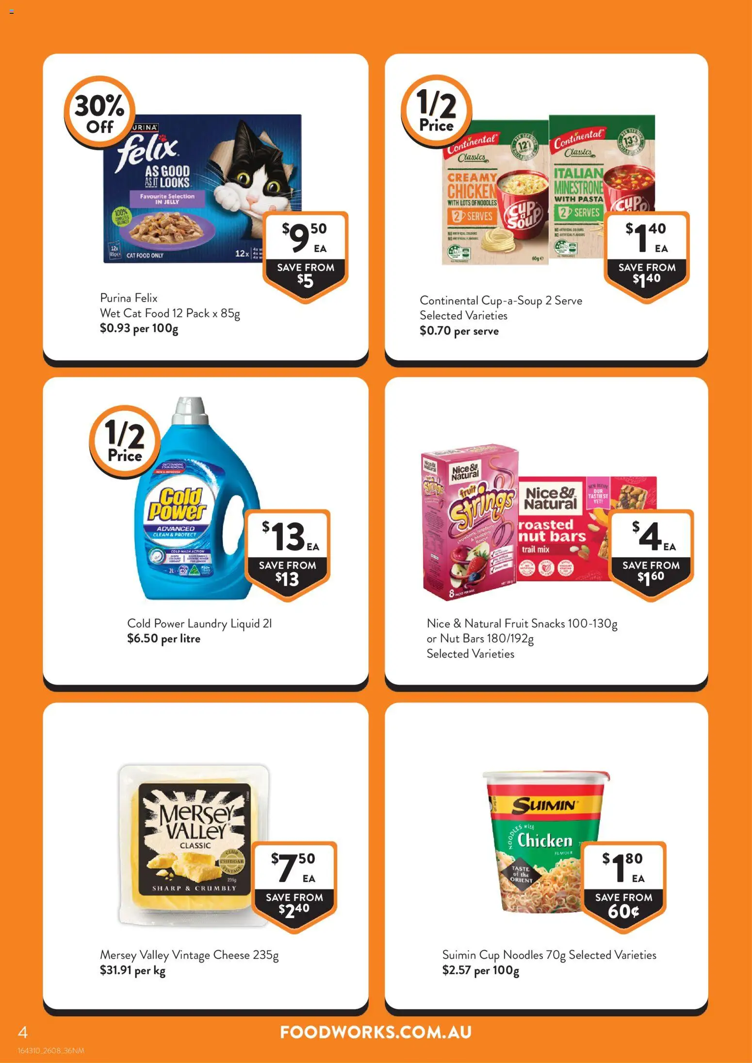Foodworks catalogue - valid from 26/08/2026 | Page: 4 | Products: Food, Cheese, Chicken, Cheddar