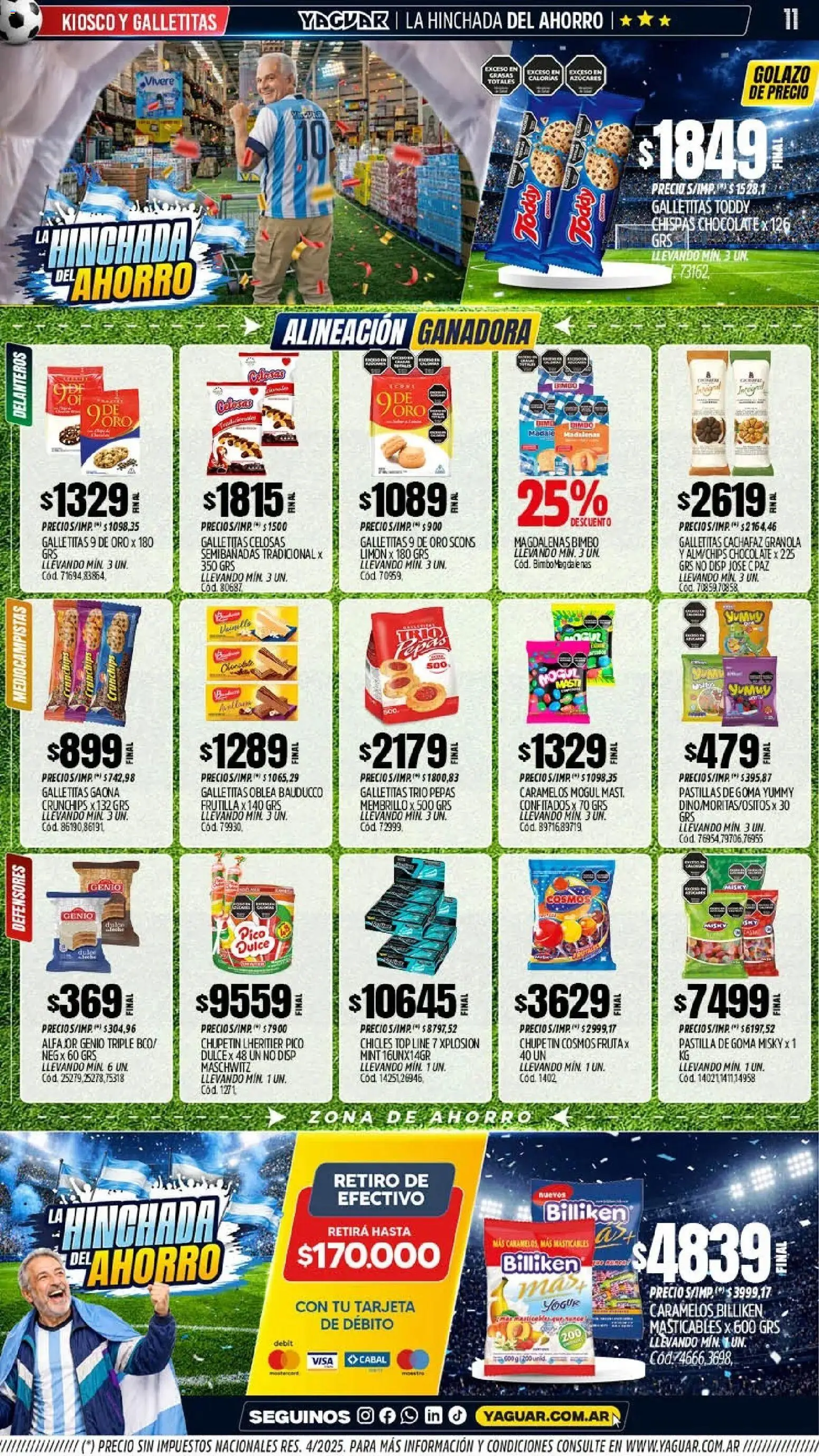 Yaguar catálogo │ válido desde el 08.06.2026 | Página: 11 | Productos: Pico, Chicles, Yogur, Chocolate