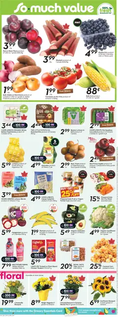 Preview of Sobeys weekly flyer / circulaire from shop Sobeys valid from Jul 2, 2026 | Page: 7 | Products: Salad, Yogurt, Chicken, Apples
