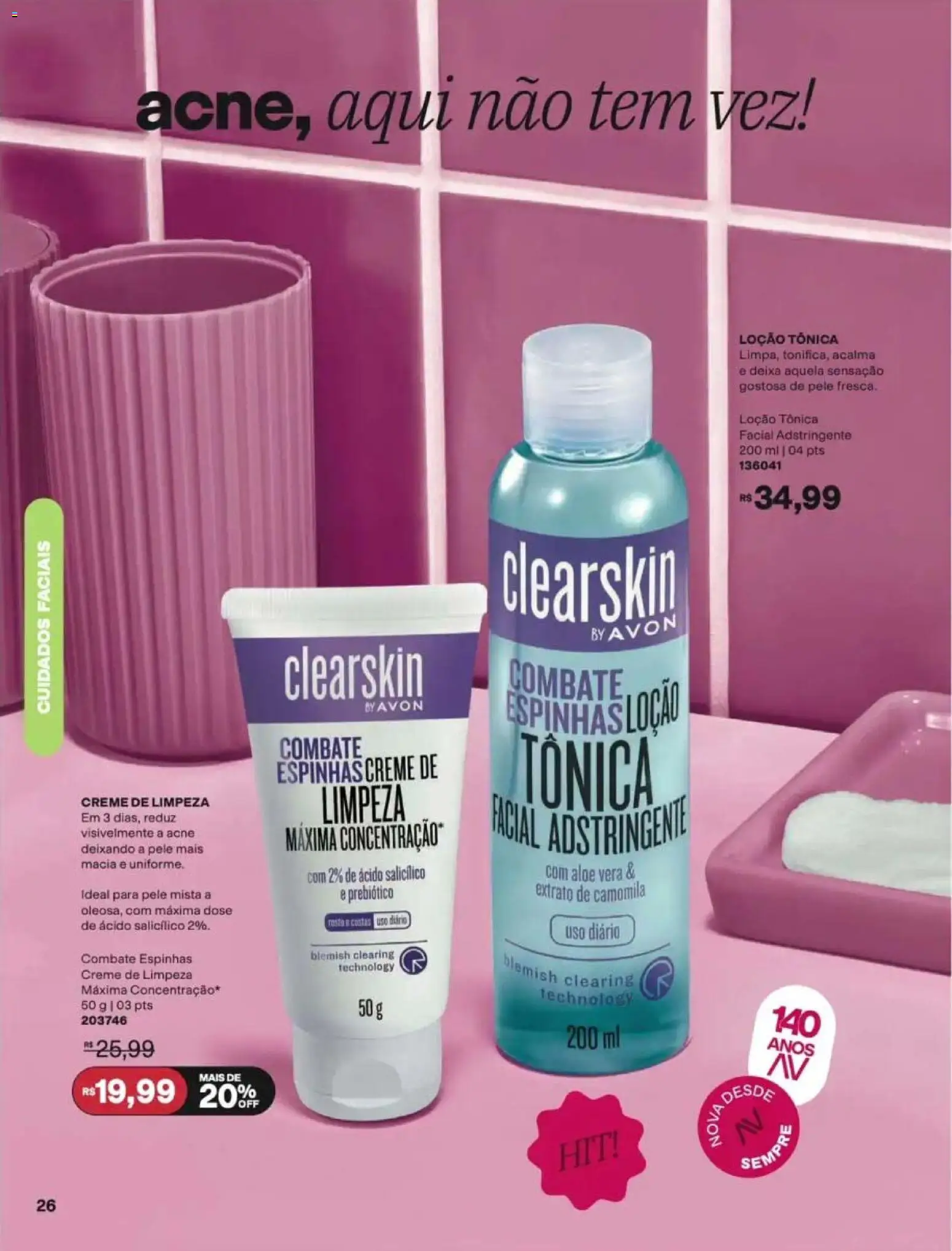 Avon Folheto - válido de 12/10/2026 | Página: 26 | Produtos: Aloe Vera, Creme, Adstringente