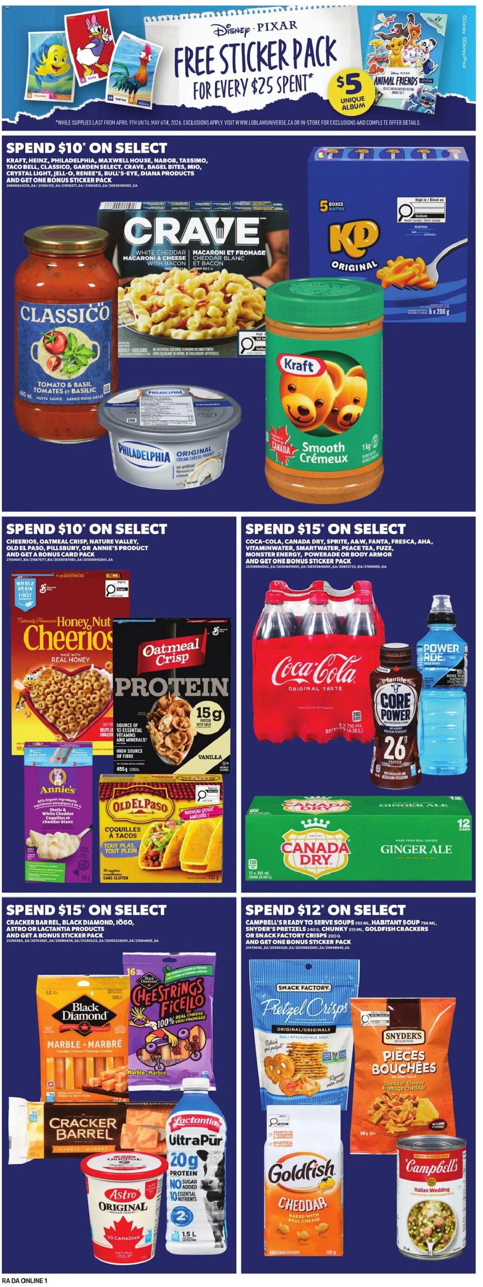 Atlantic Superstore flyer valid from 09.04.2026 | Page: 11 | Products: Pasta, Cream, Milk, Cheese