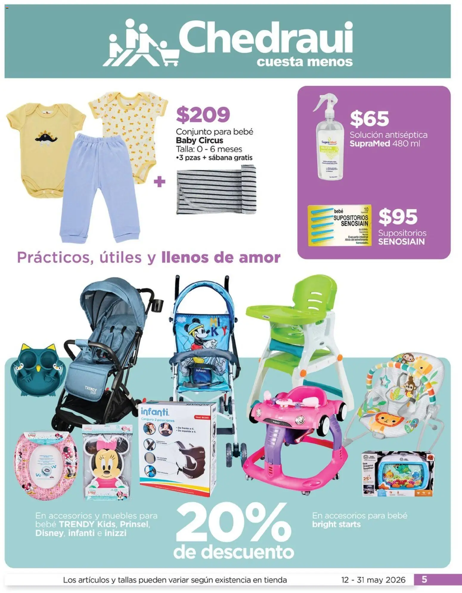 Nuevas ofertas de Chedraui válidas en toda la República Mexicana desde el 12.05.2026. ¡Encuentra las mejores ofertas en Chedraui folleto Bebé! | Página: 5