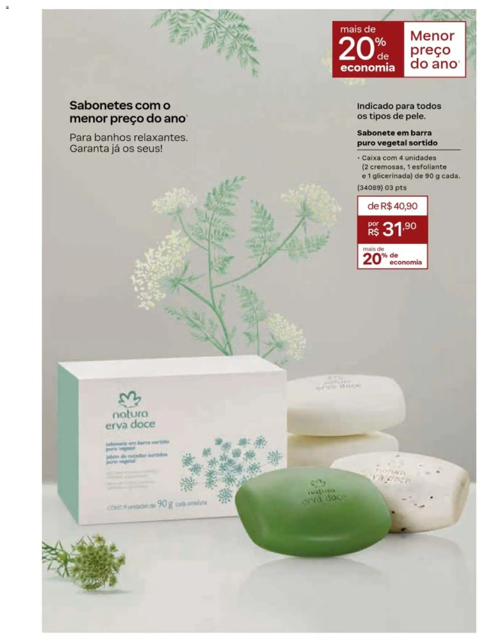 Natura Folheto - válido de 19/07/2026 | Página: 123 | Produtos: Caixa, Sabonete