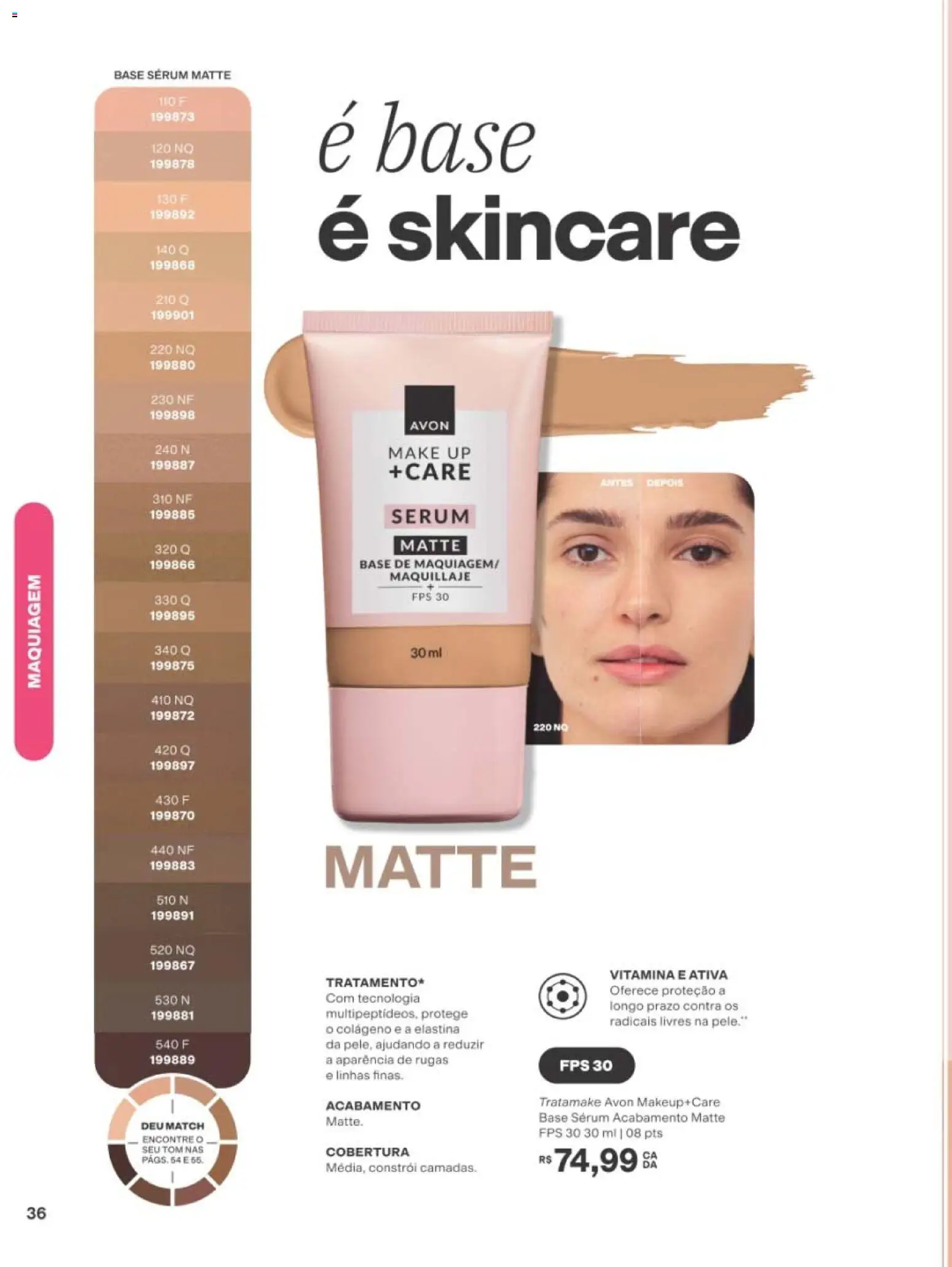 Avon Folheto - válido de 10/08/2026 | Página: 36 | Produtos: Colágeno, Maquiagem, Base, Sérum